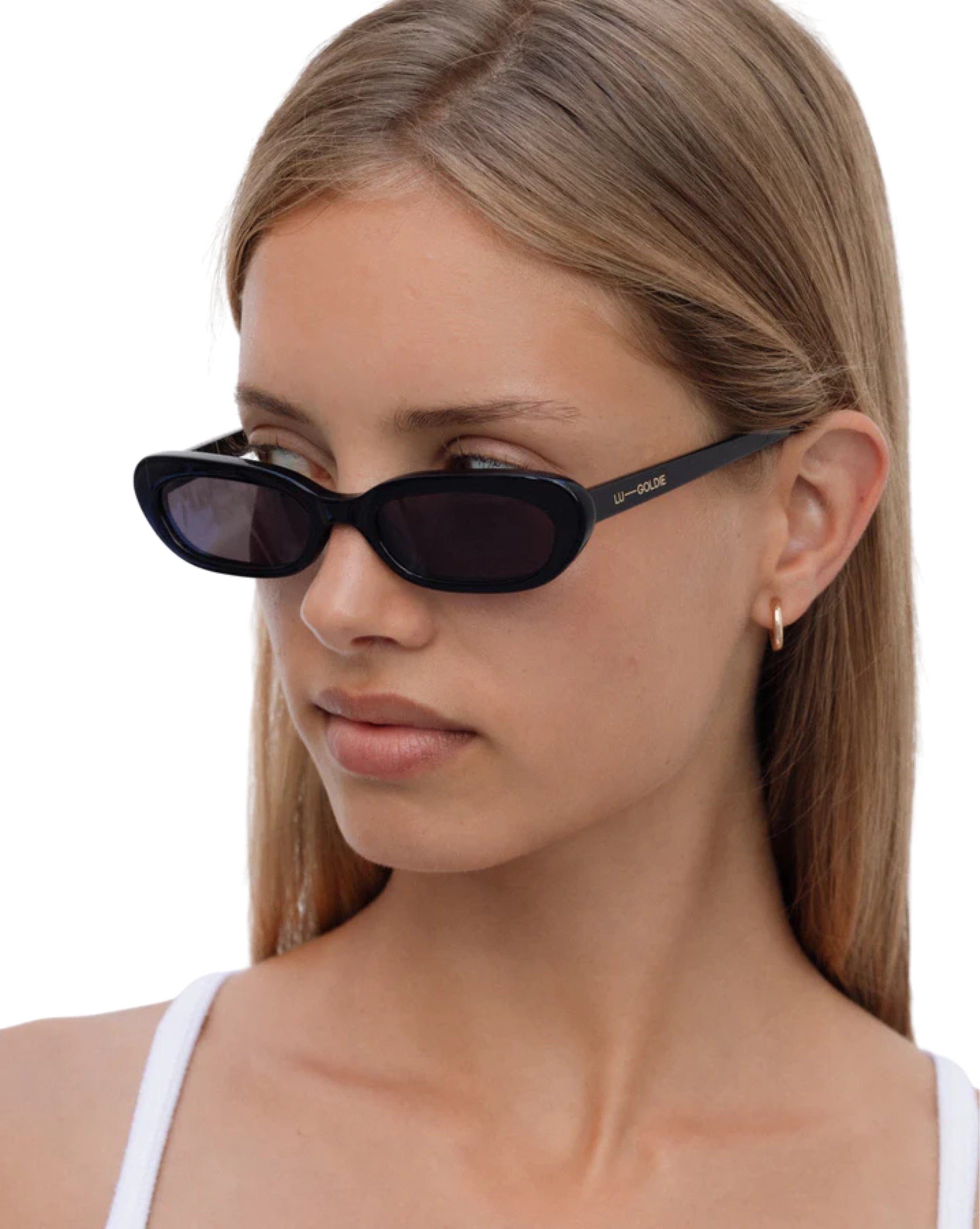 Lu Goldie Lola-Black Sunglasses