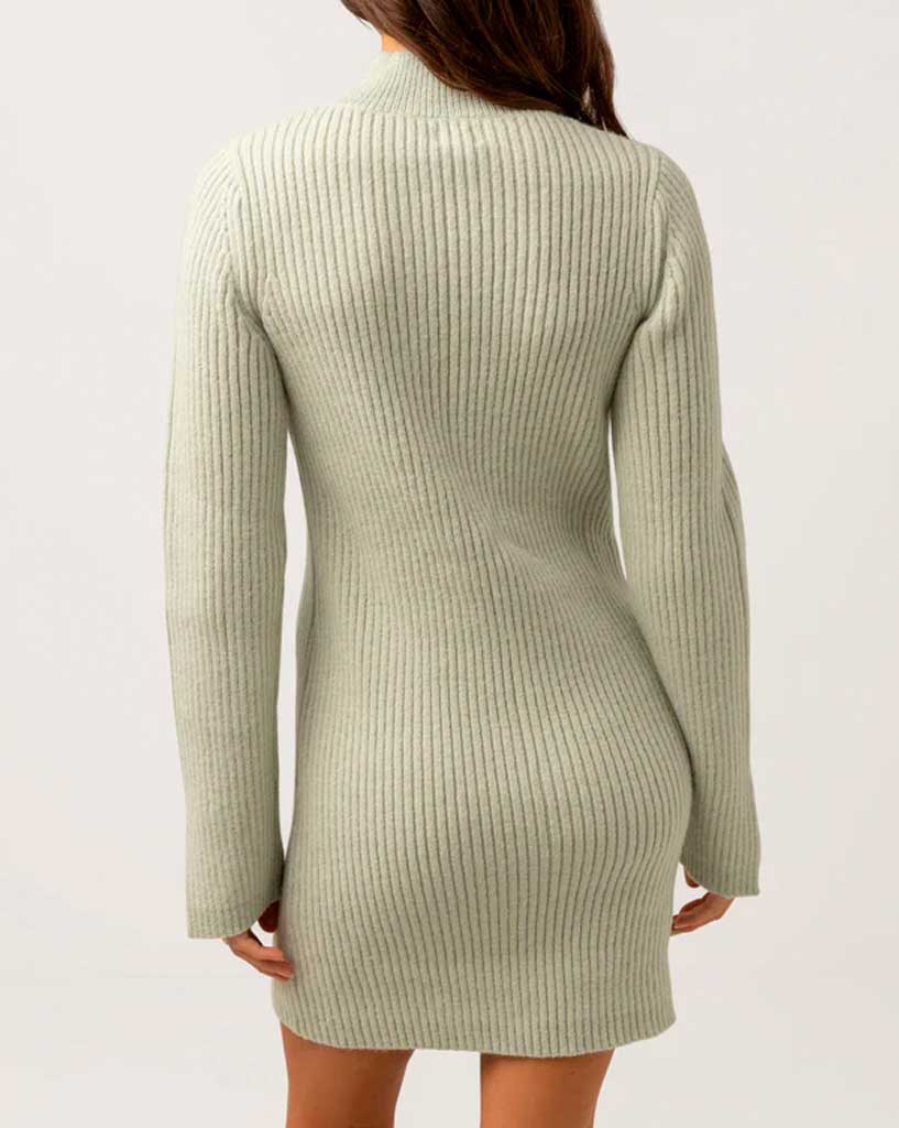 Rhythm Long Sleeve Knit Mini Dress