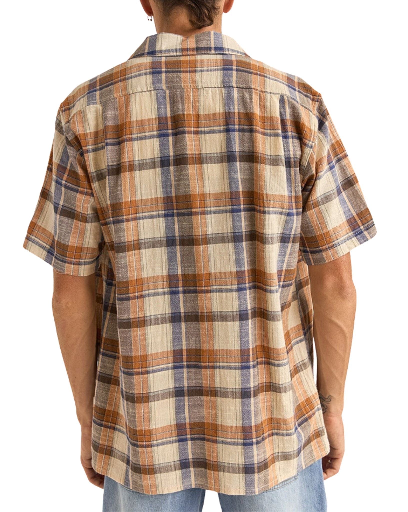 Rhythm Mens Check Ss Shirt