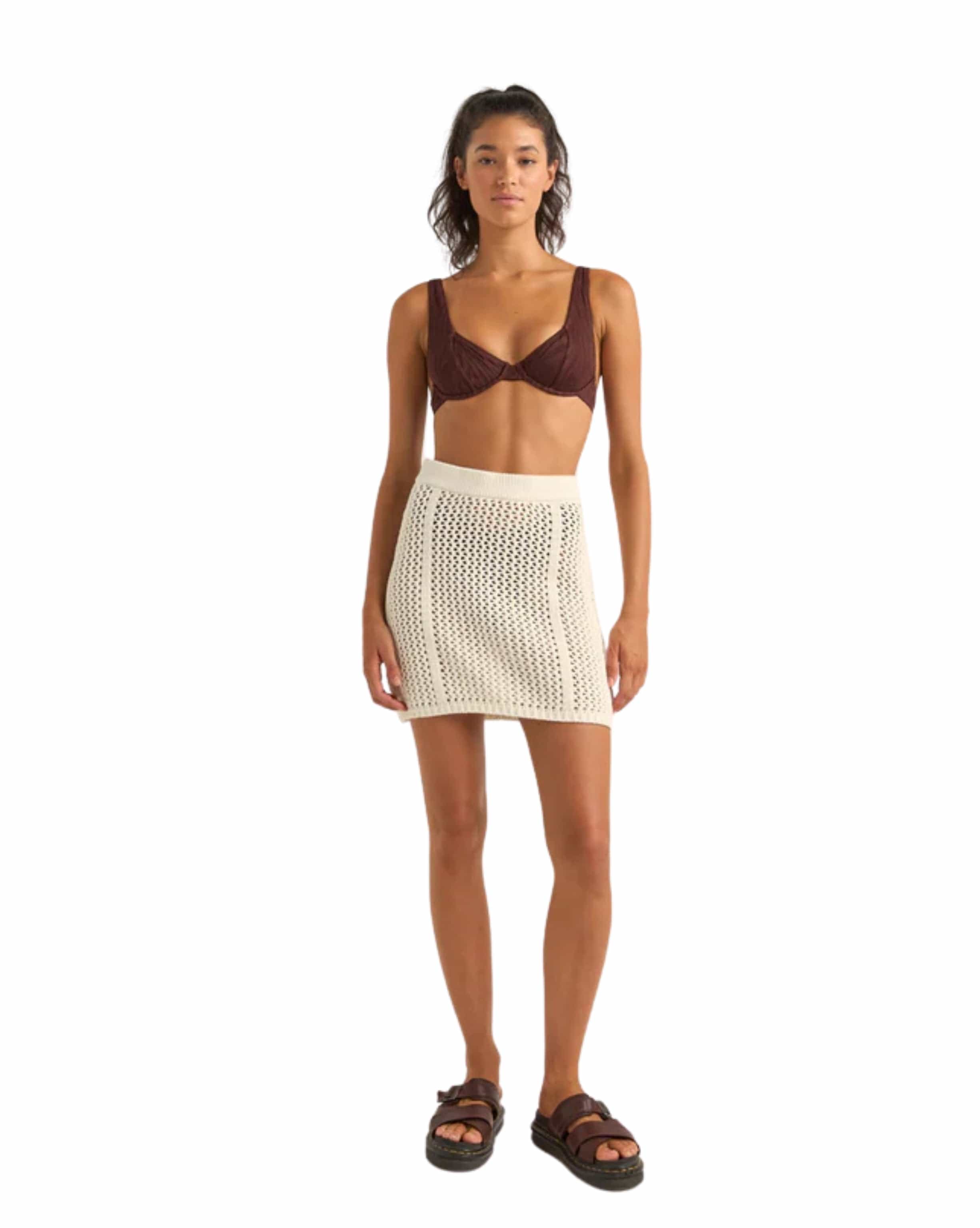 Rhythm Seashell Knit Mini Skirt