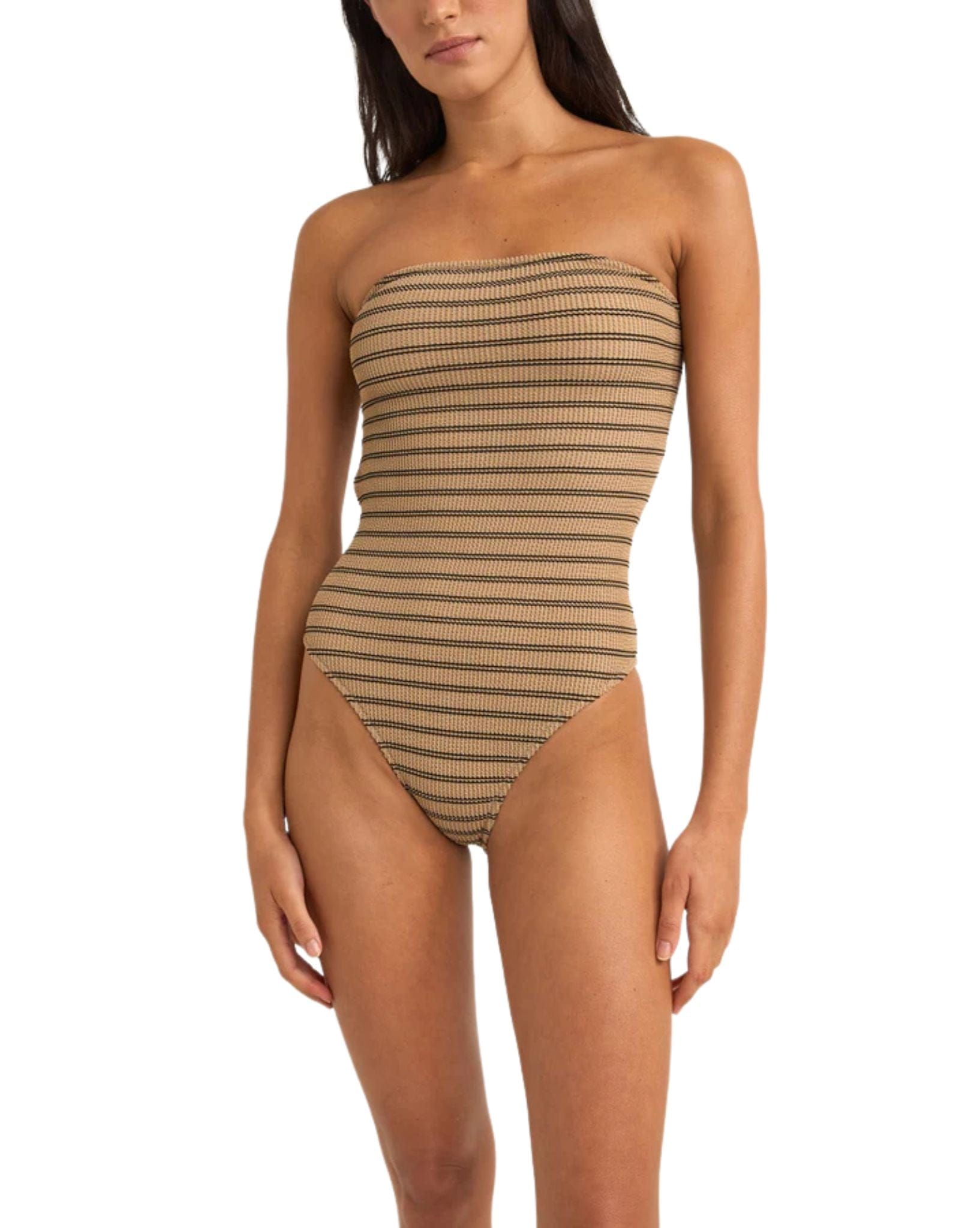 Rhythm Womens Sol Stripe Strapless One Piece