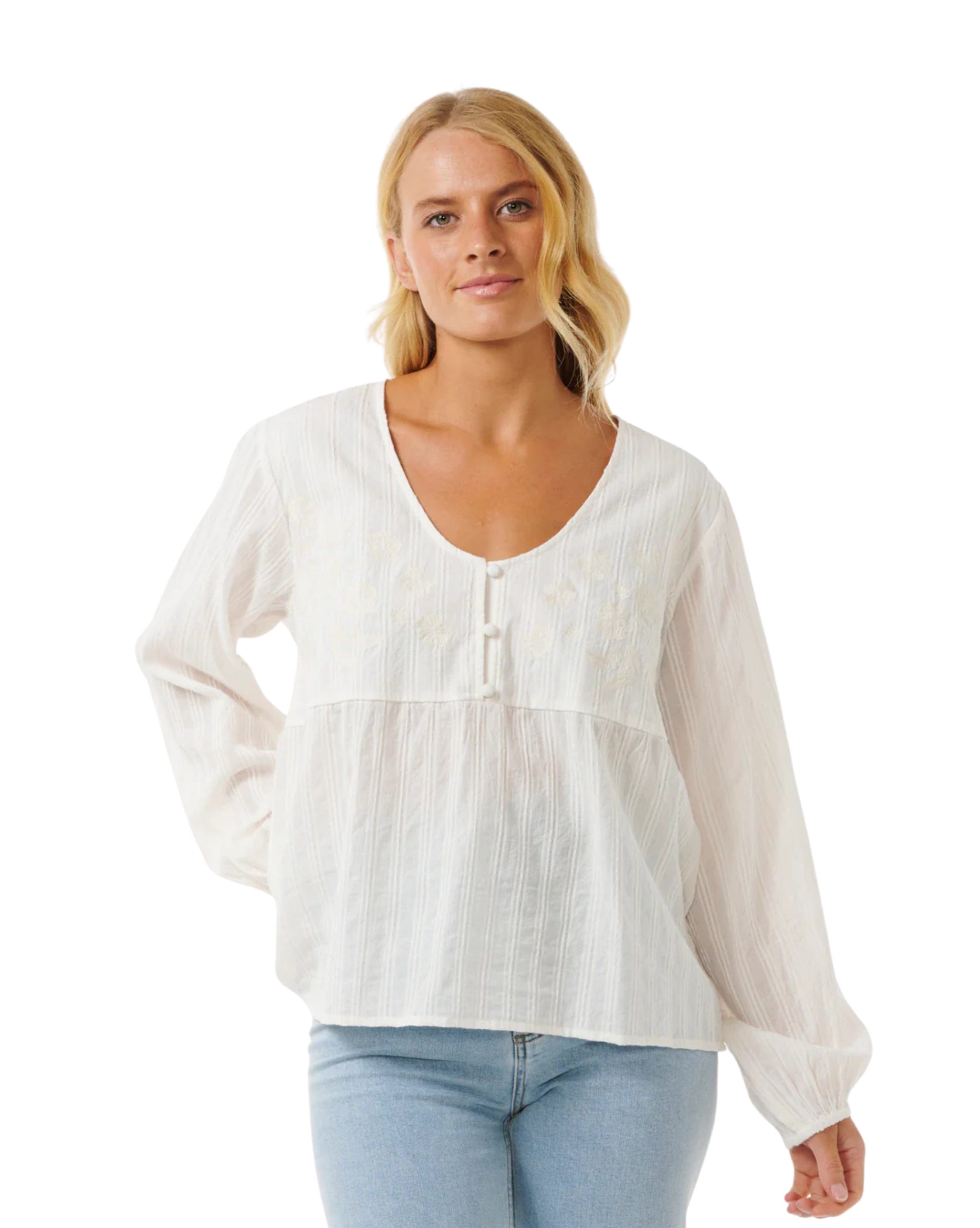 Ripcurl Soleil Embroidered Long Sleeve Top