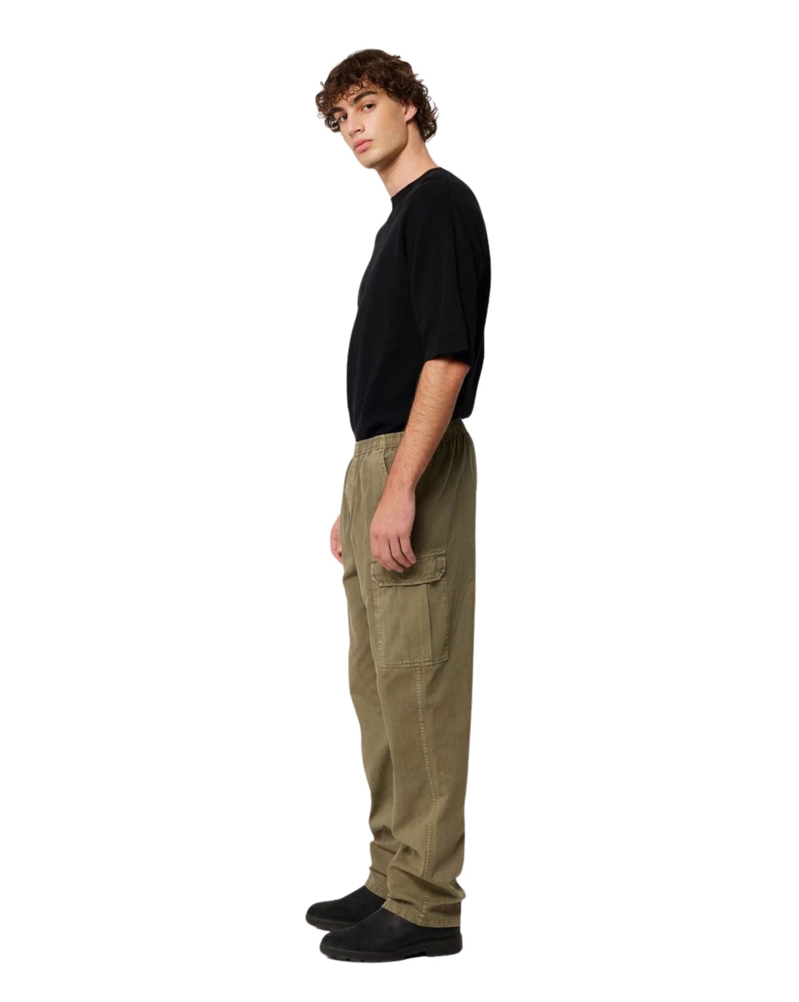 Rollas Mens Tradie Cargo Pant - Faded Army