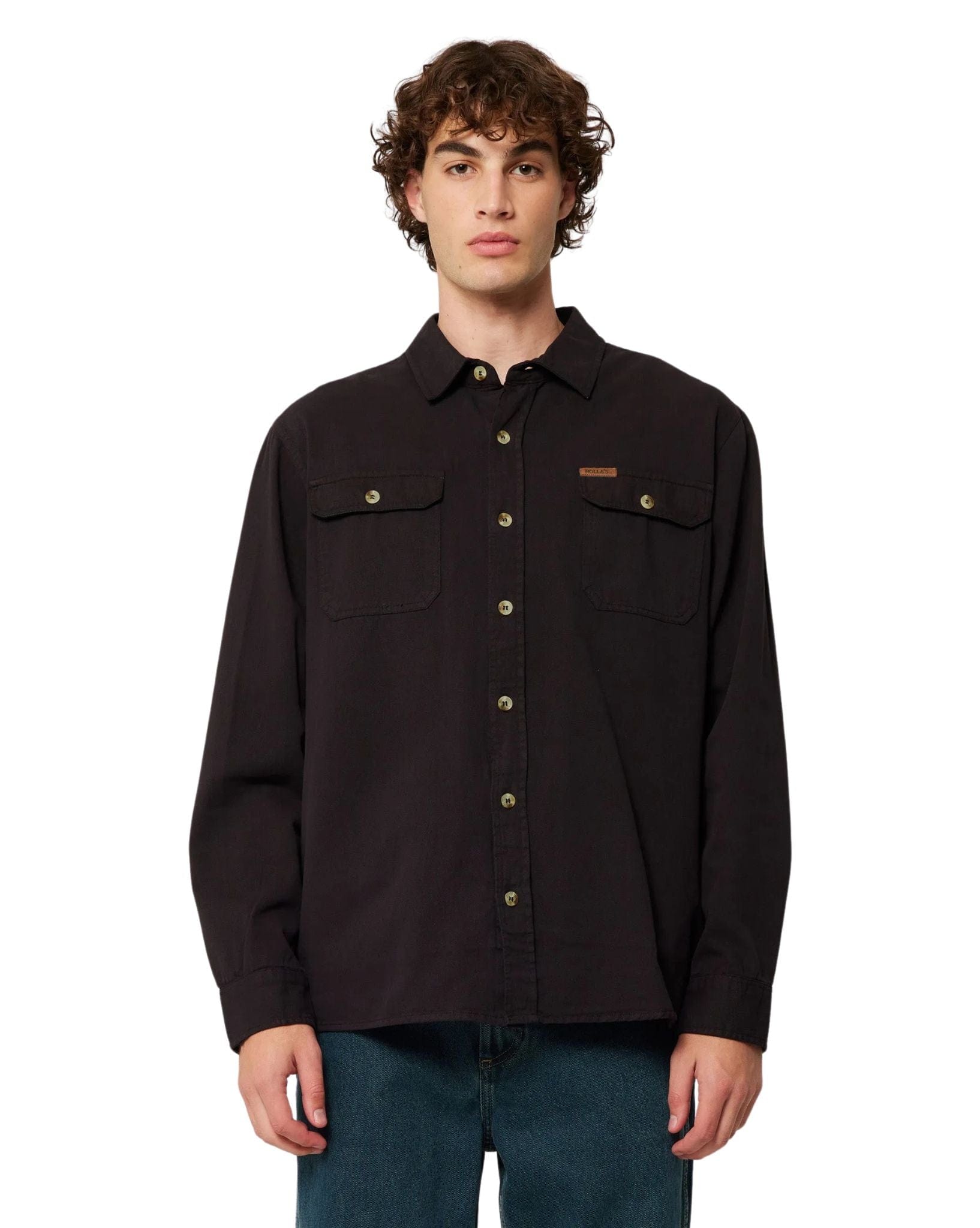 Rollas Mens Trailer Drill Shirt - Black