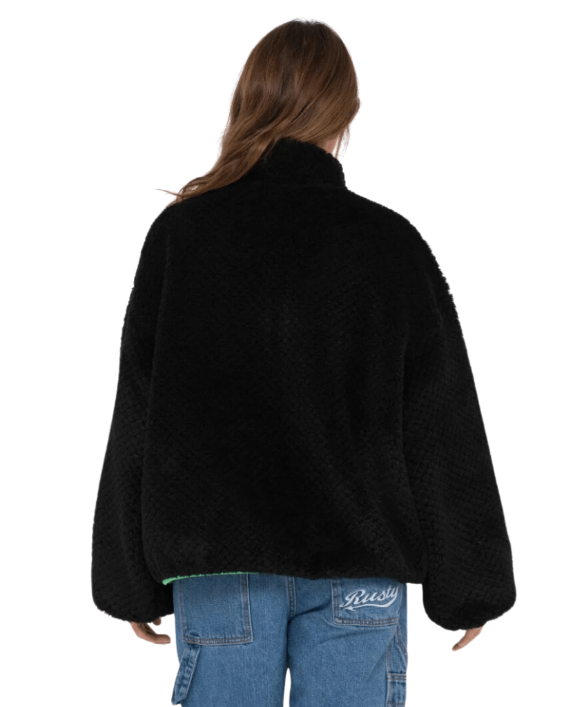 Rusty Ollie Sherpa Zip Through Fleece