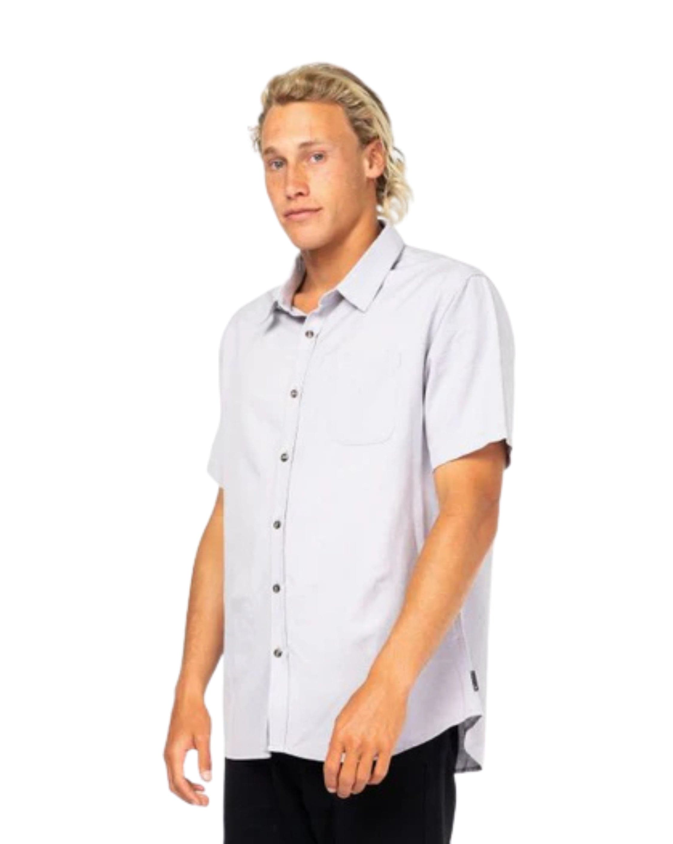 Rusty Overtone Short Sleeve Linen Shirt