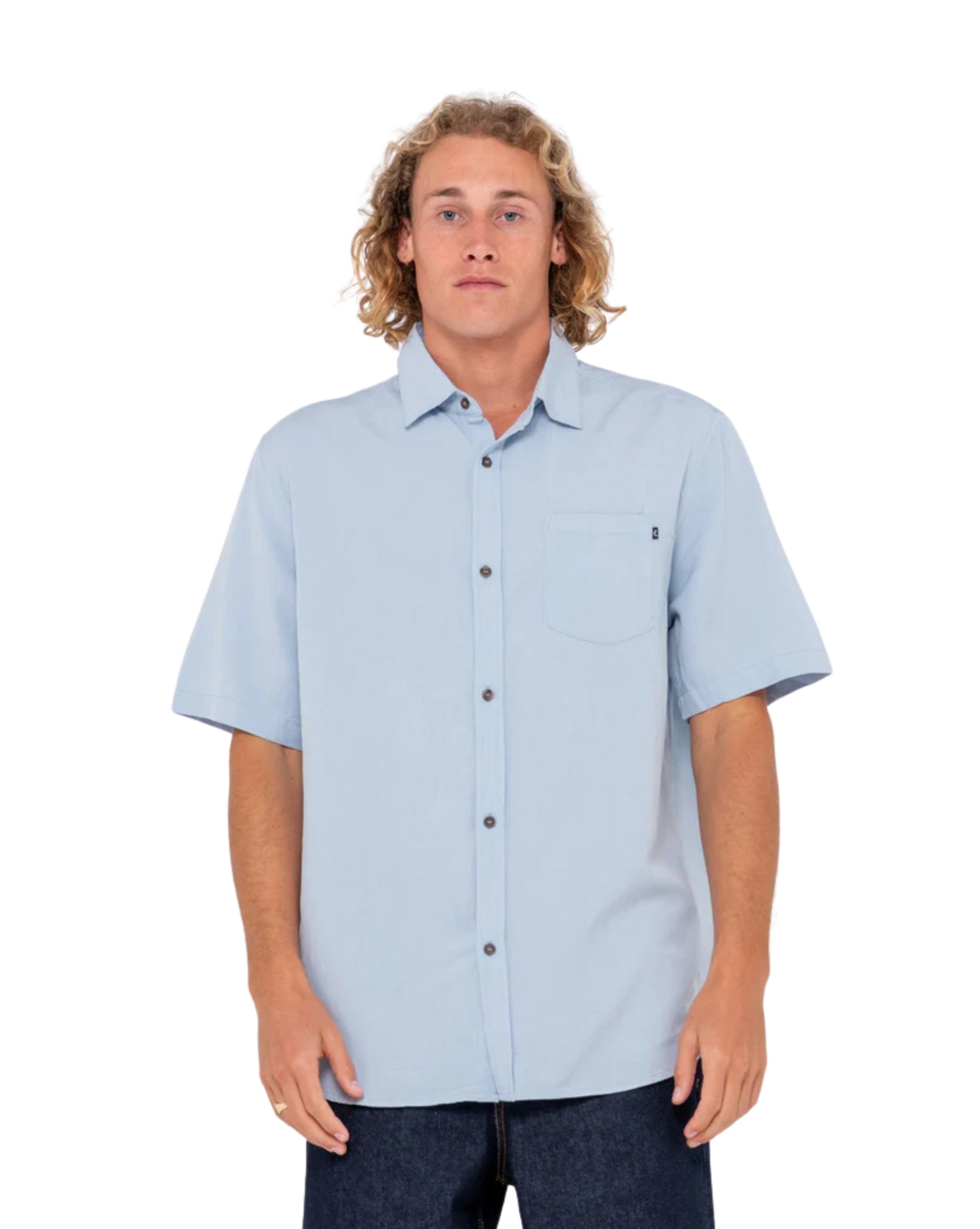 Rusty Overtone Short Sleeve Linen Shirt