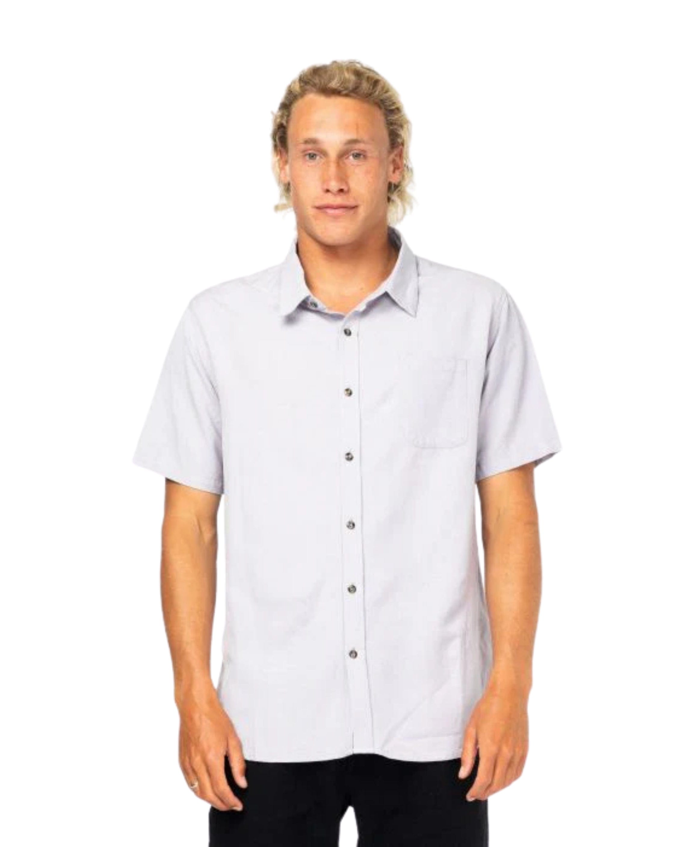 Rusty Overtone Short Sleeve Linen Shirt