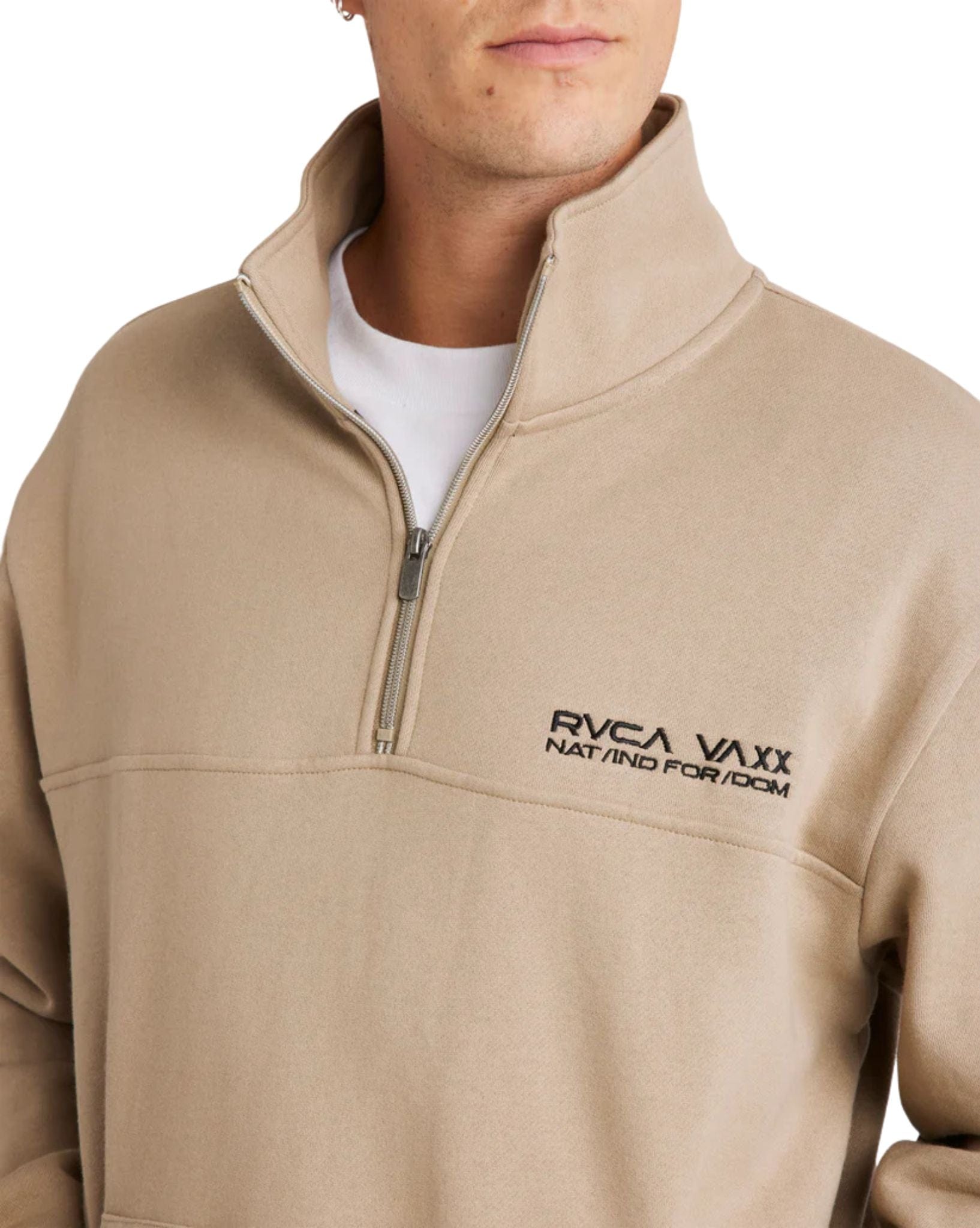 RVCA Mens United Half Zip Crew