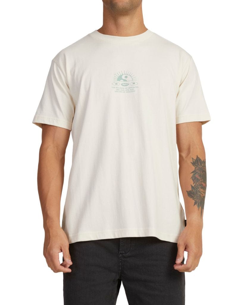 RVCA Tee Preacher Ss Tee Unbleached / S