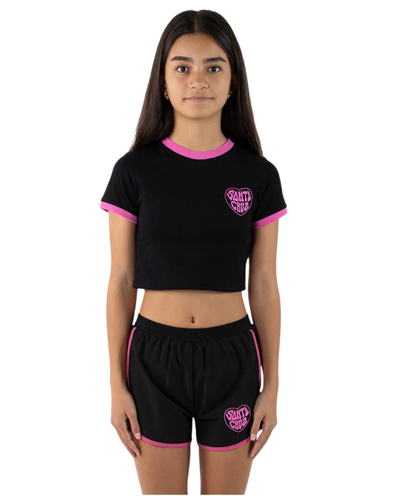 Santa Cruz Girls Balloon Heart Chest Tee