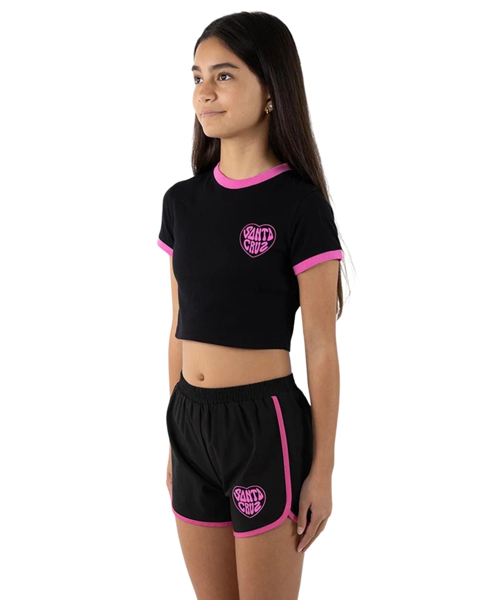 Santa Cruz Girls Balloon Heart Chest Tee