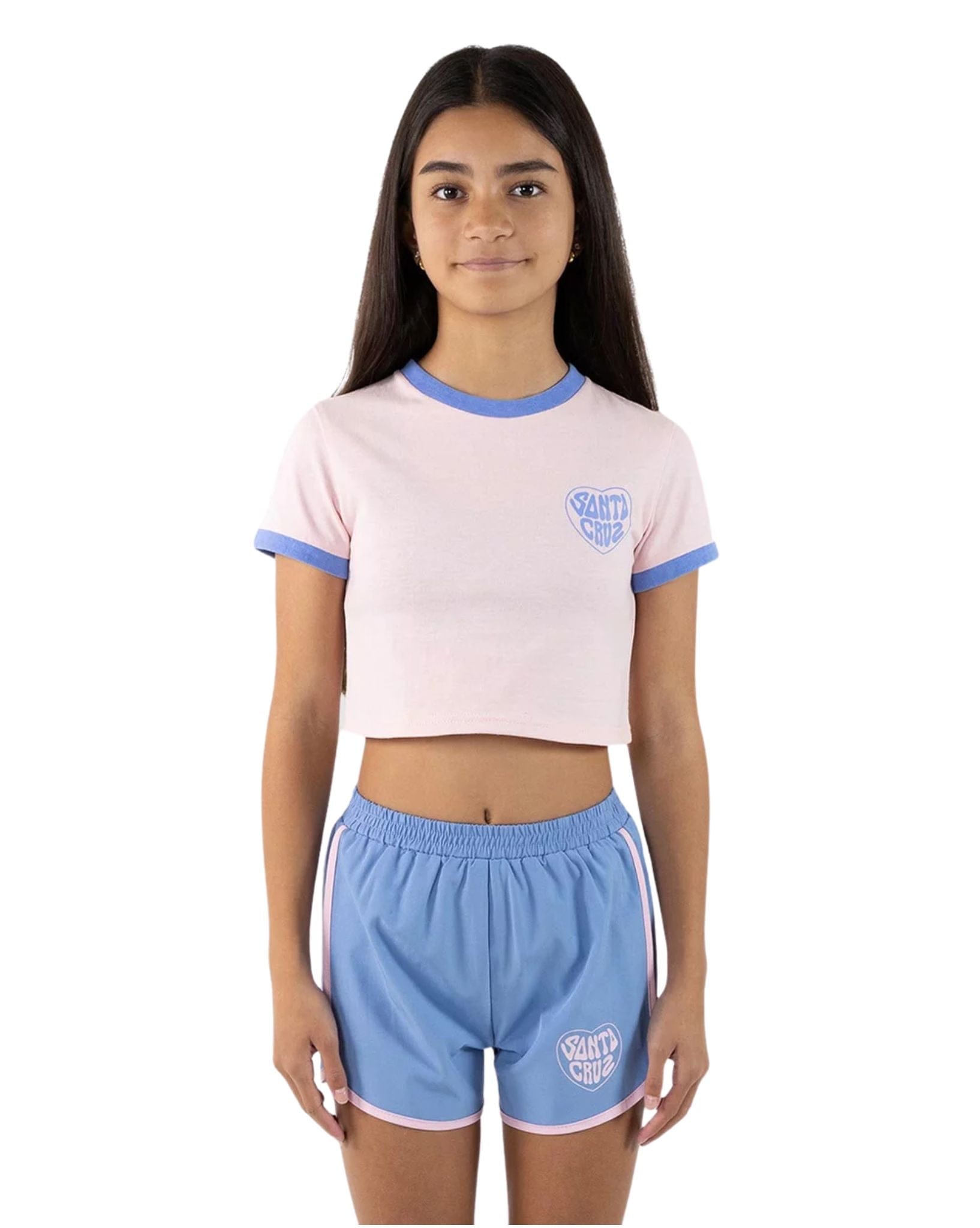 Santa Cruz Girls Balloon Heart Chest Tee