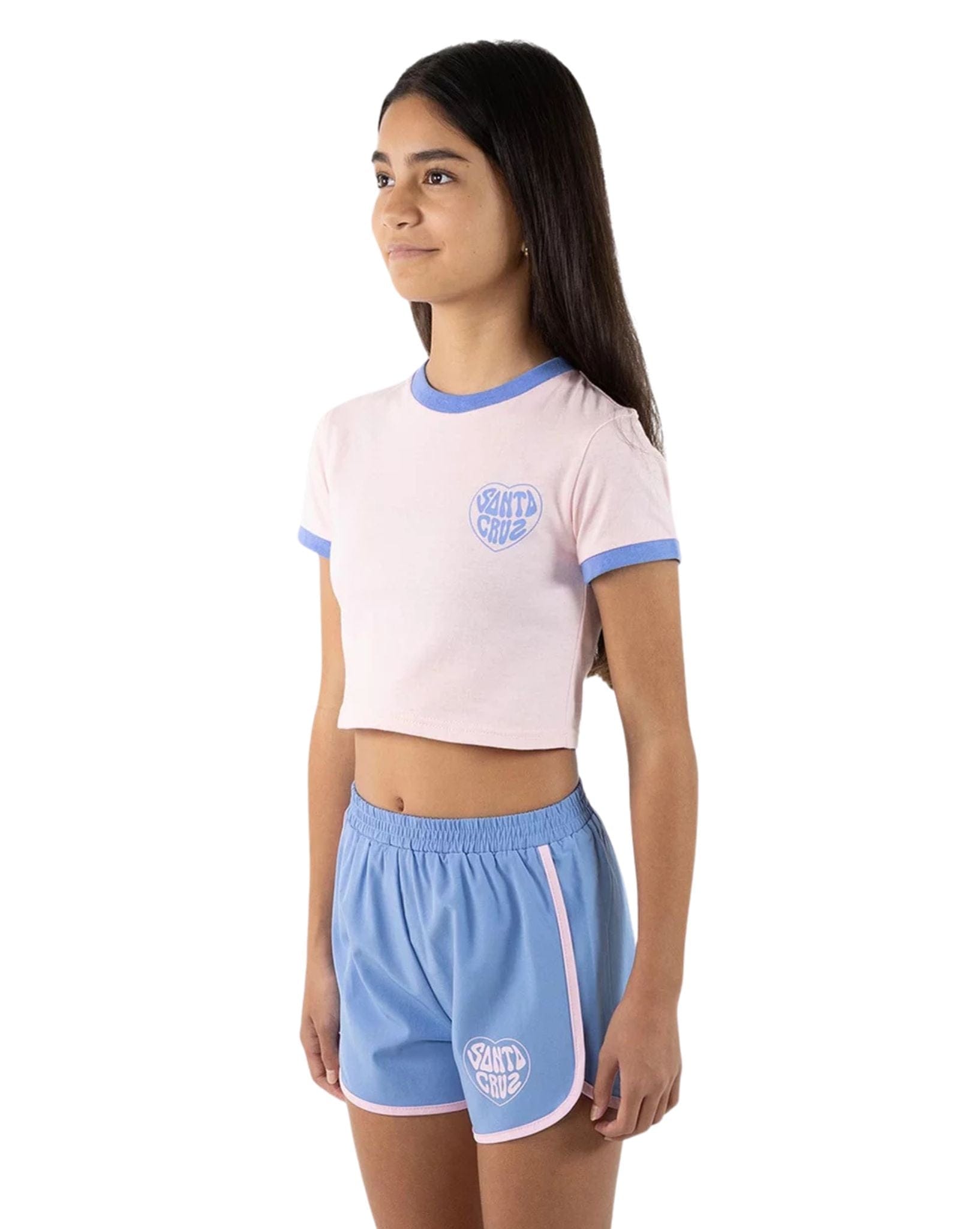 Santa Cruz Girls Balloon Heart Chest Tee