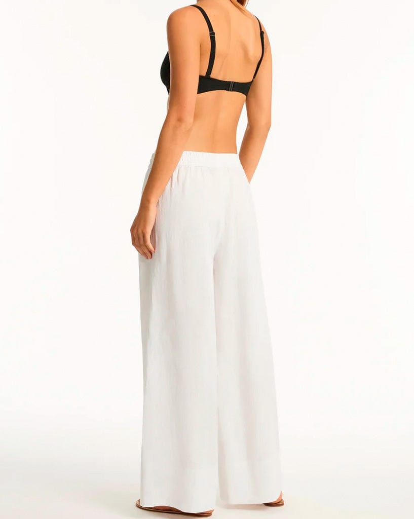 Sea Level Tidal Linen Palazzo Pant