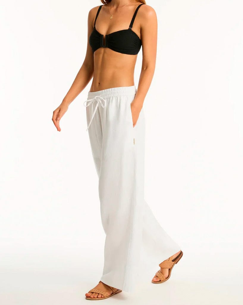 Sea Level Tidal Linen Palazzo Pant