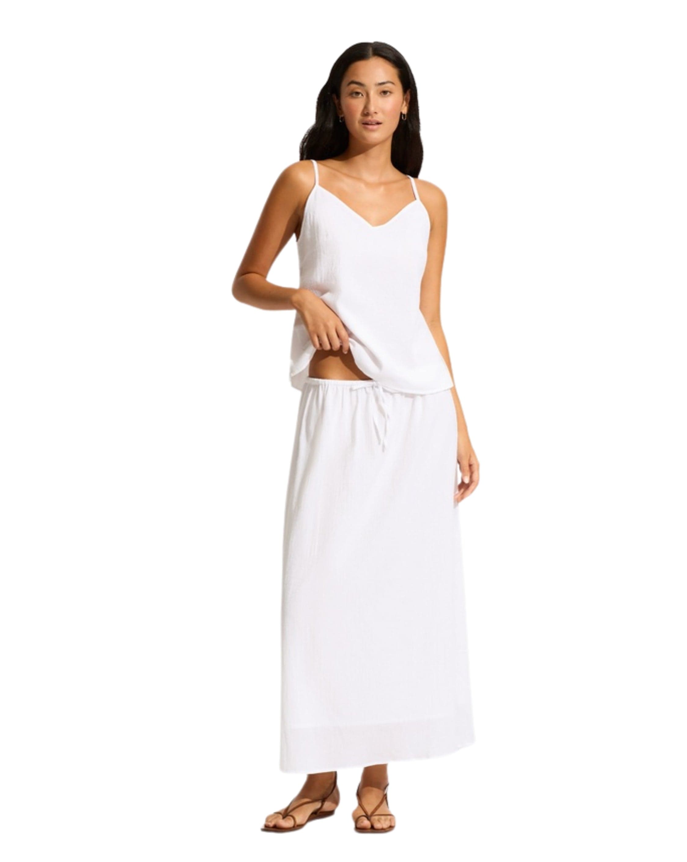 Seafolly Beached It Crinkle Maxi Skirt