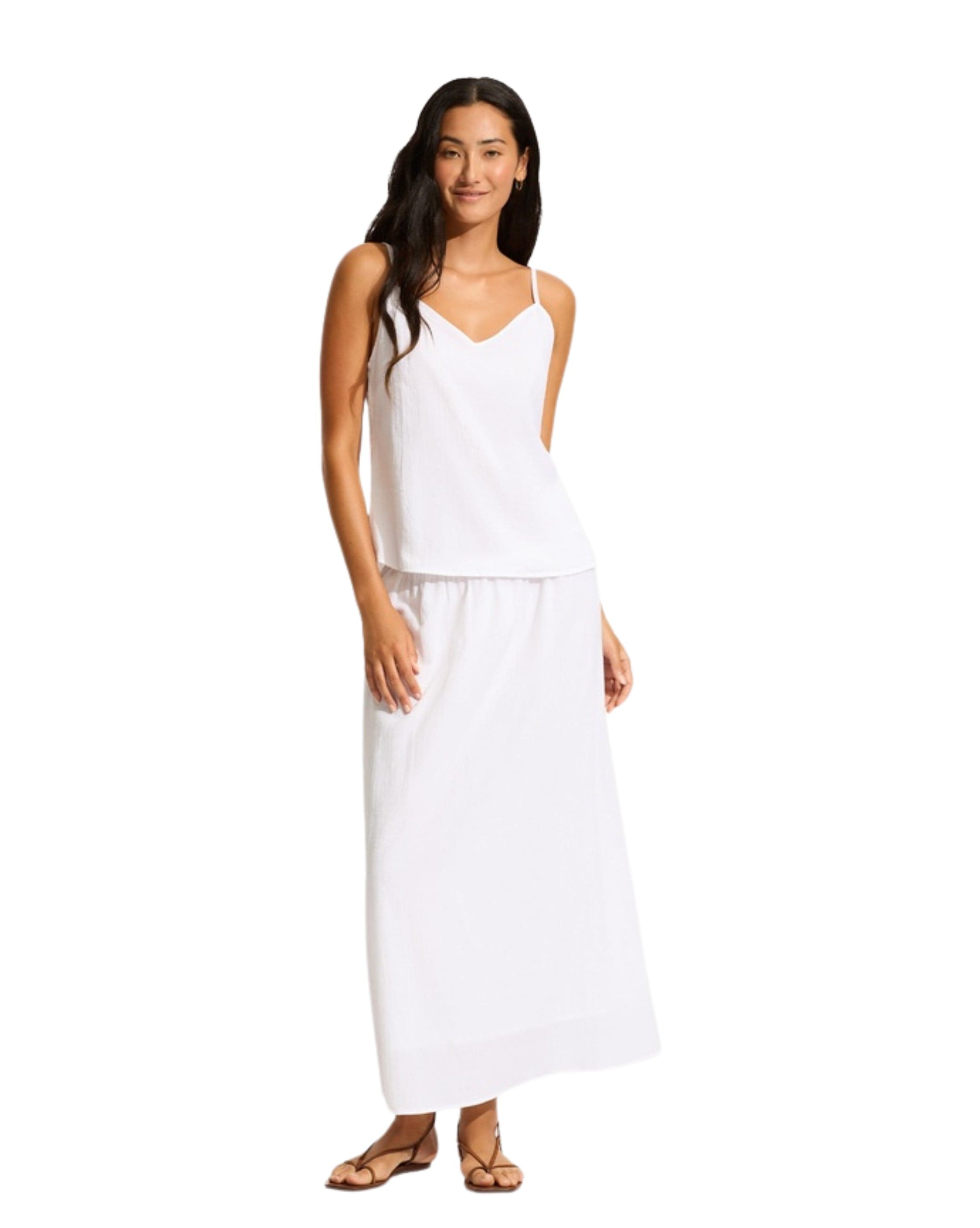 Seafolly Beached It Crinkle Maxi Skirt