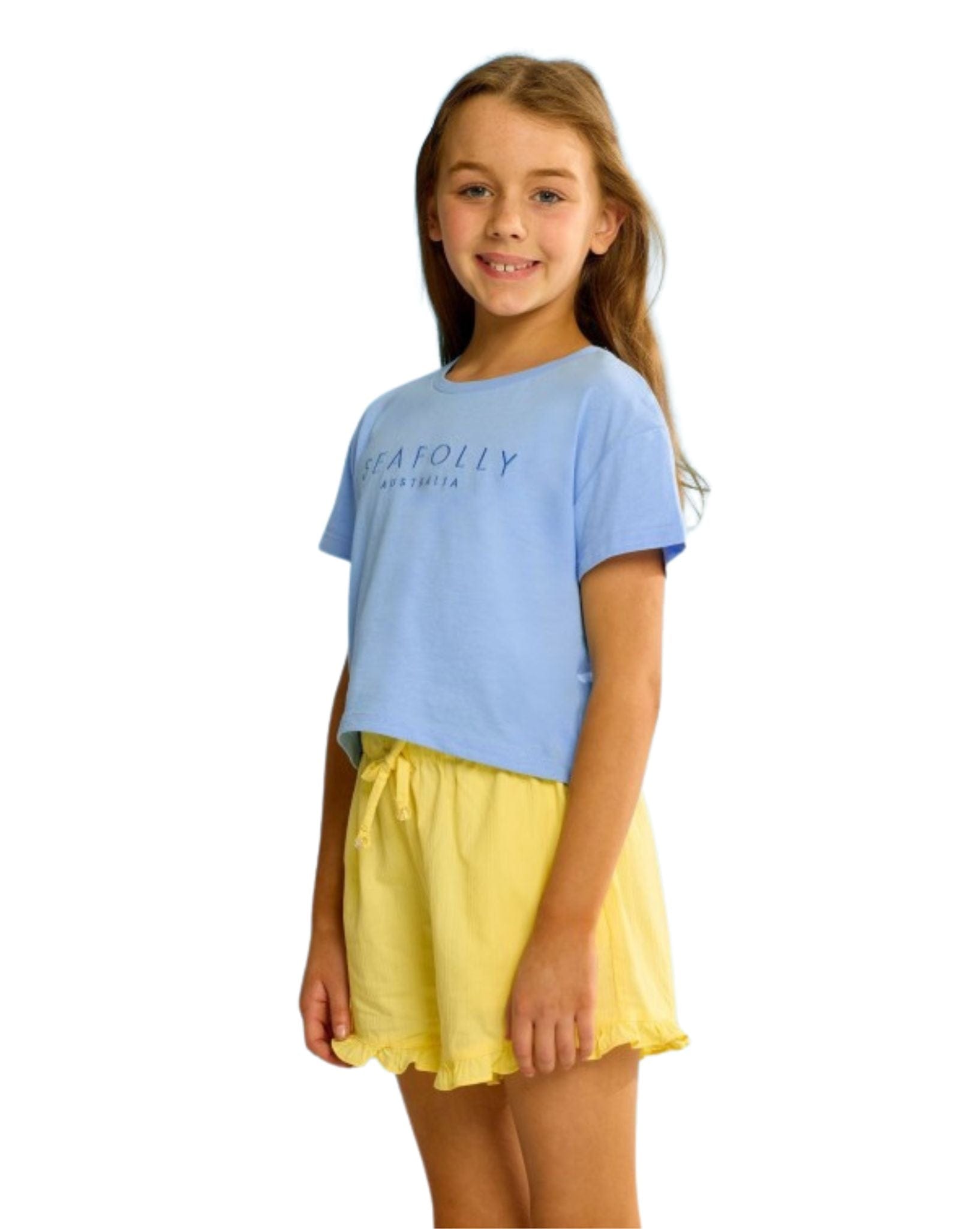 Seafolly Girls Embroidery Crop Tee