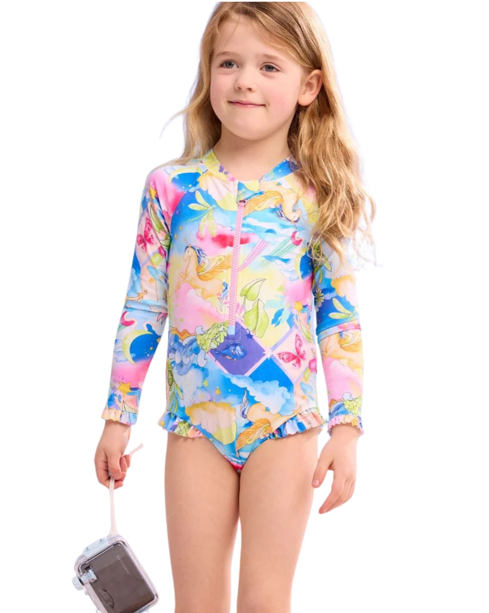 Seafolly Girls South Pacific Zip Front Paddlesuit