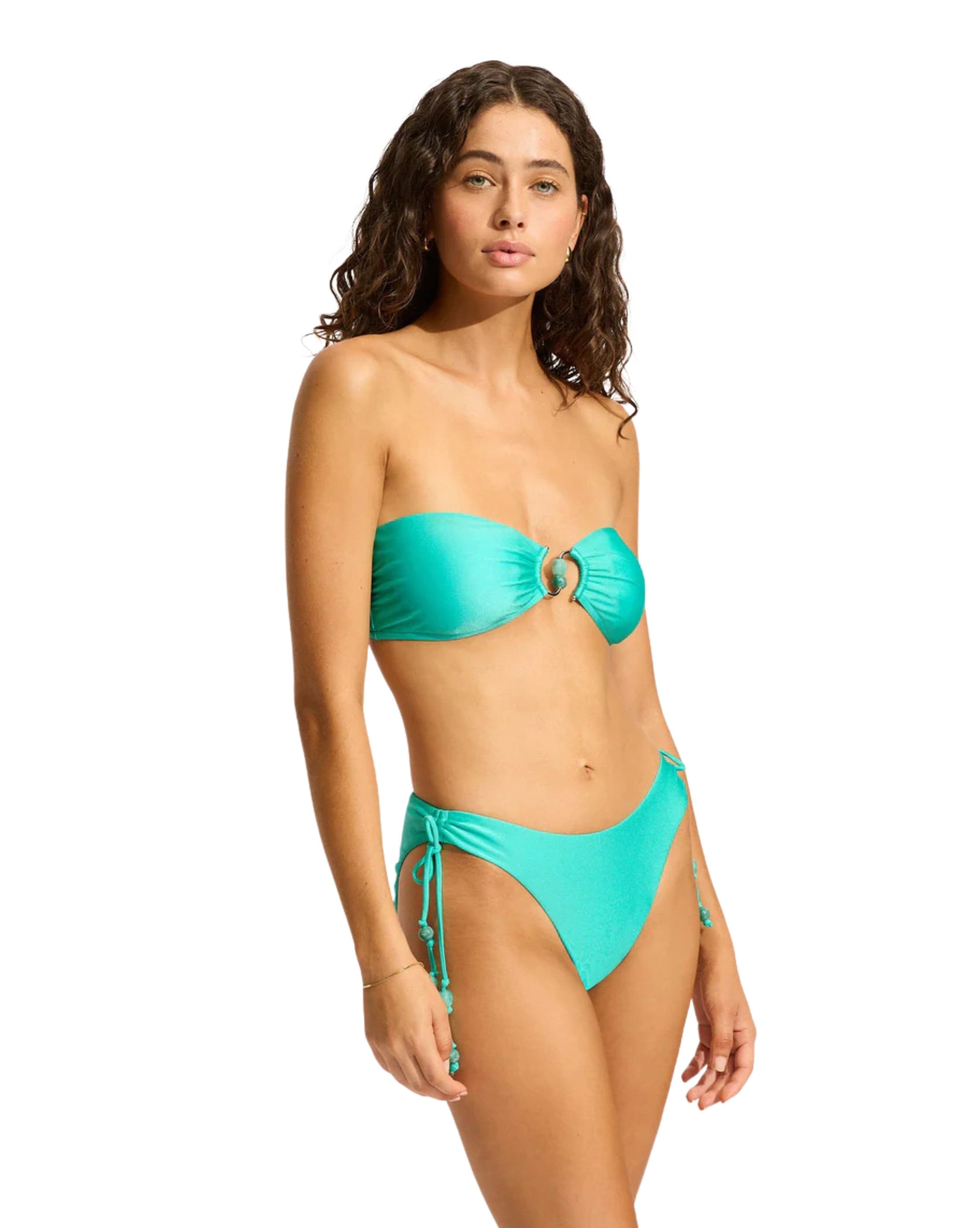 Seafolly Palermo Ring Front Bandeau Bikini Top