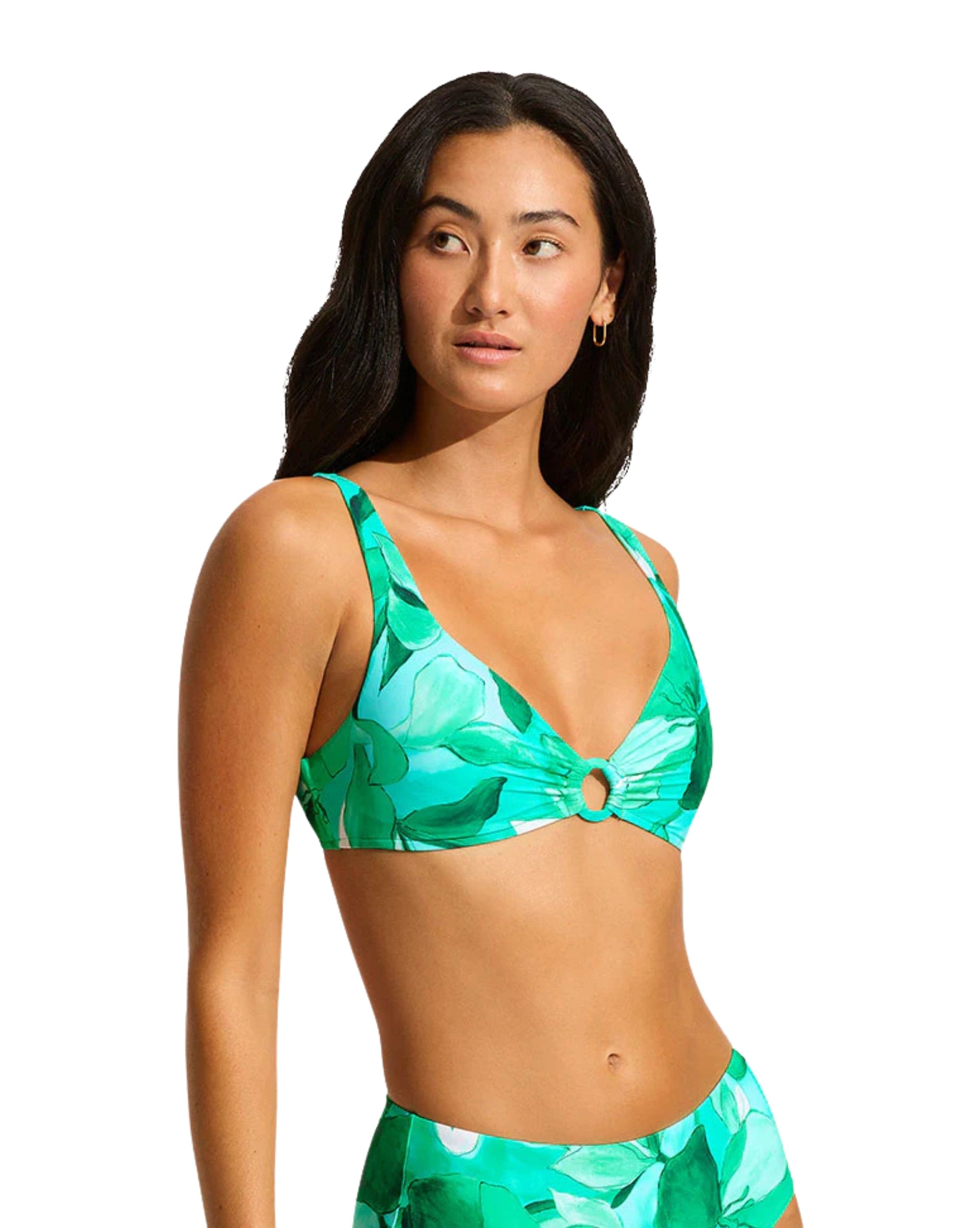 Seafolly Secret Garden Ring Front Tank Bikini Top