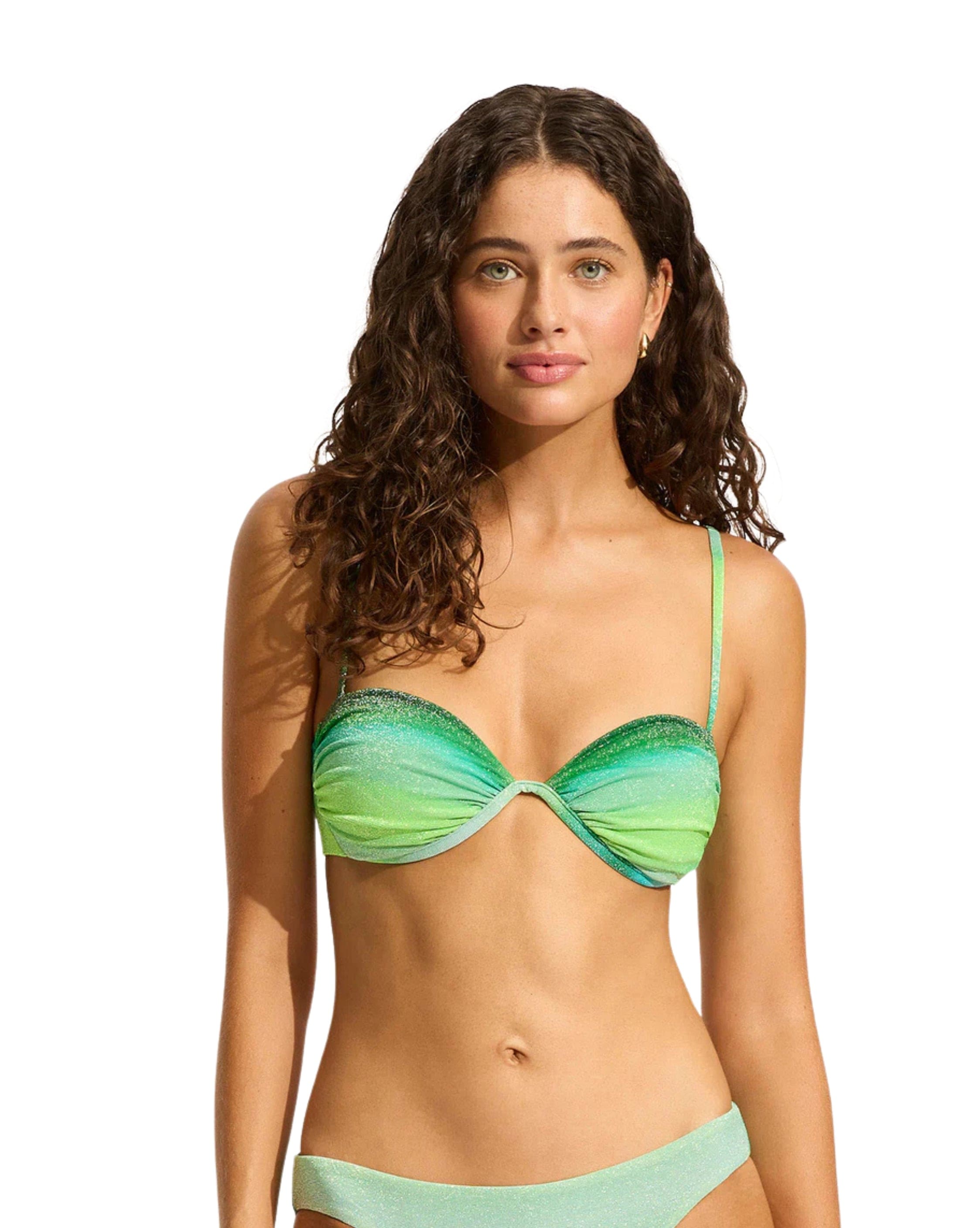 Seafolly Spectrum Ruched Split Wire Bikini Top