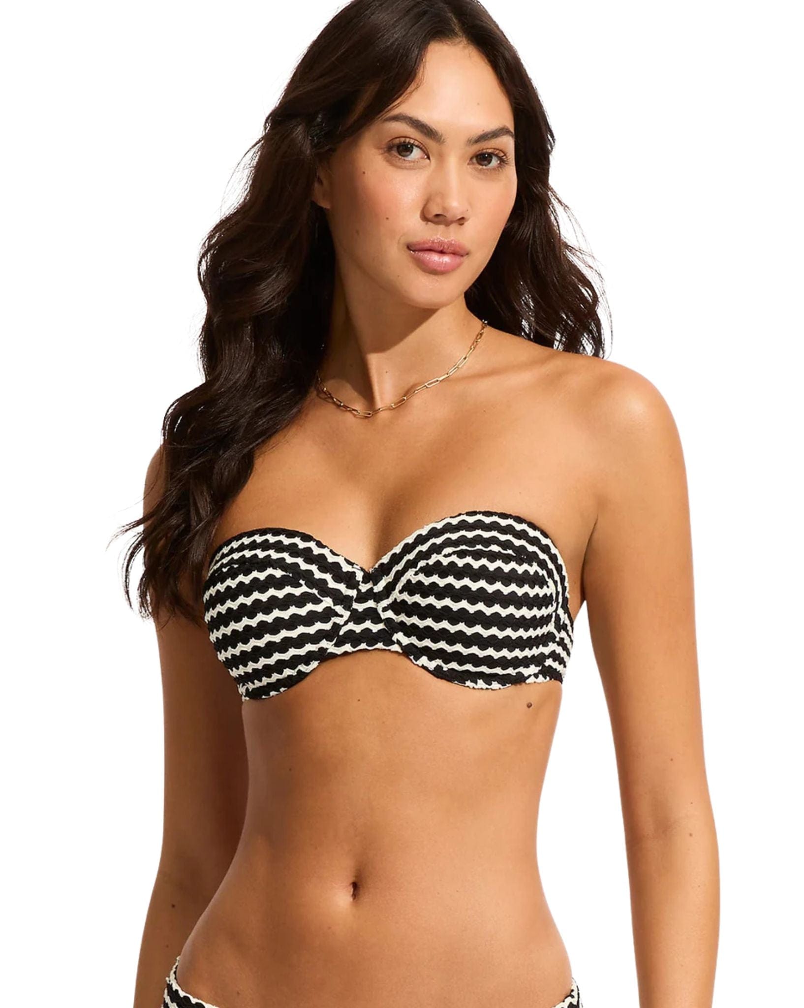 Seafolly Womens Mesh Effect Bustier Bra