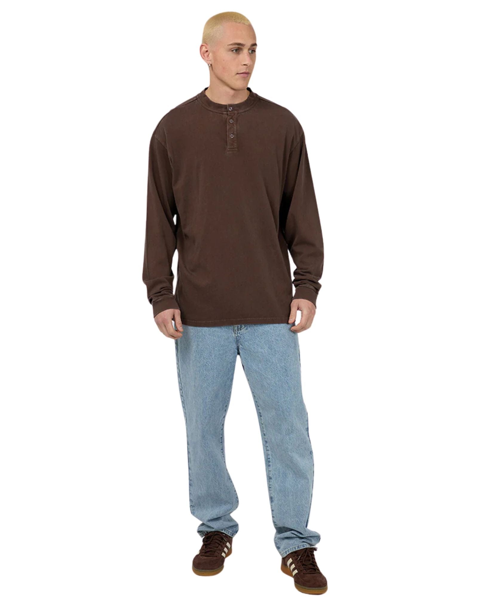 Silent Theory Mens Henley LS Top