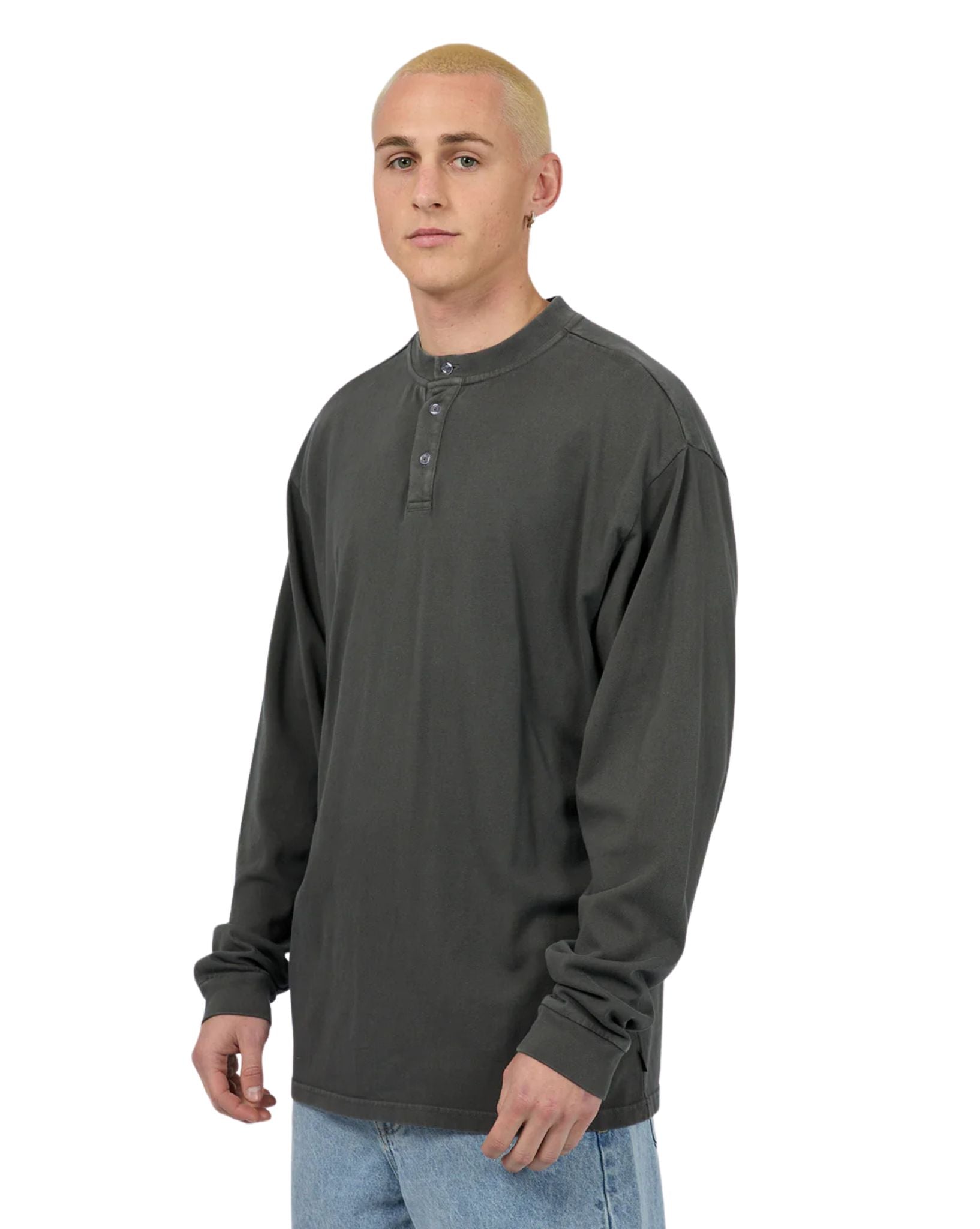 Silent Theory Mens Henley LS Top