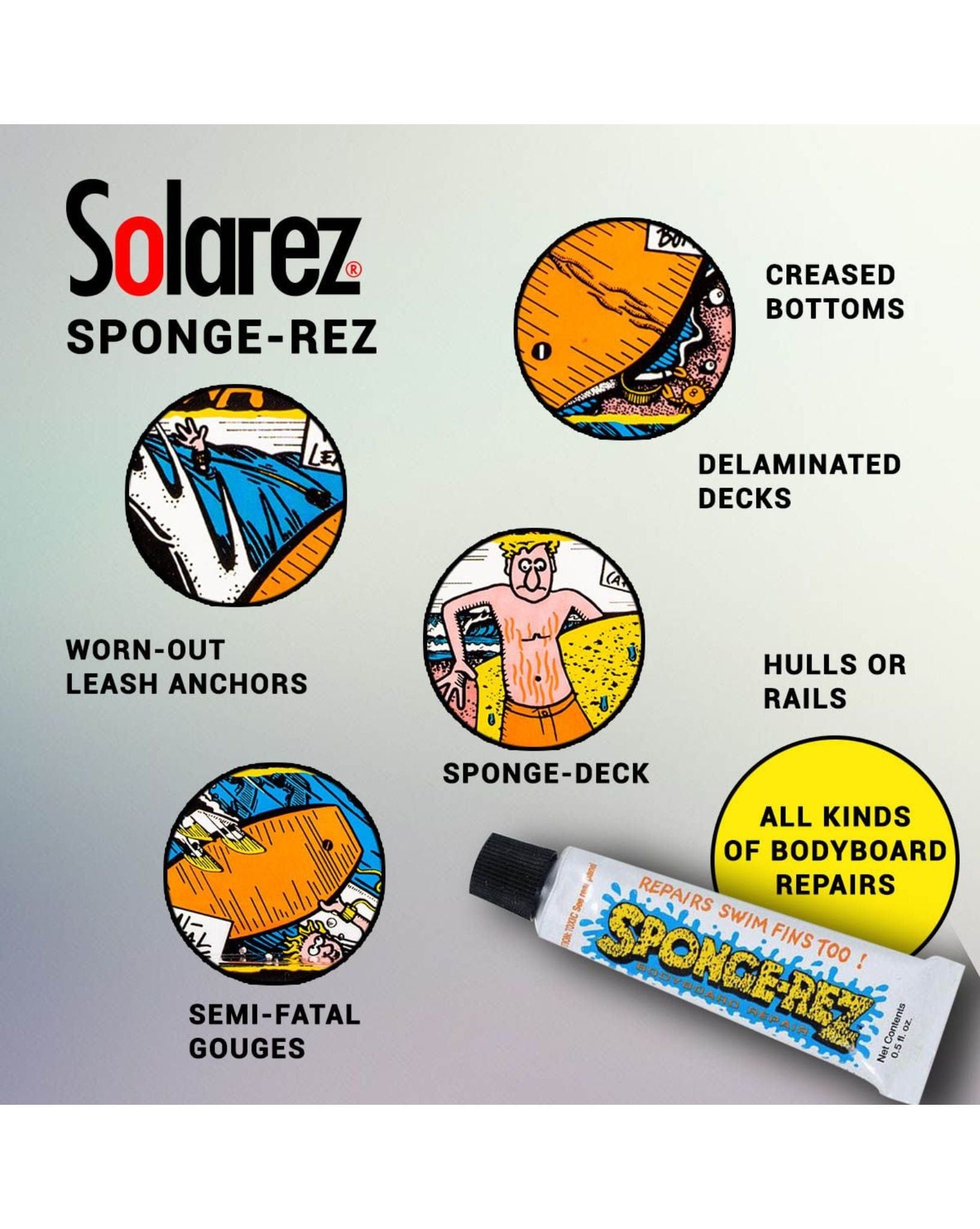 Solarez Sponge Rez 0.5oz Tube - Clear