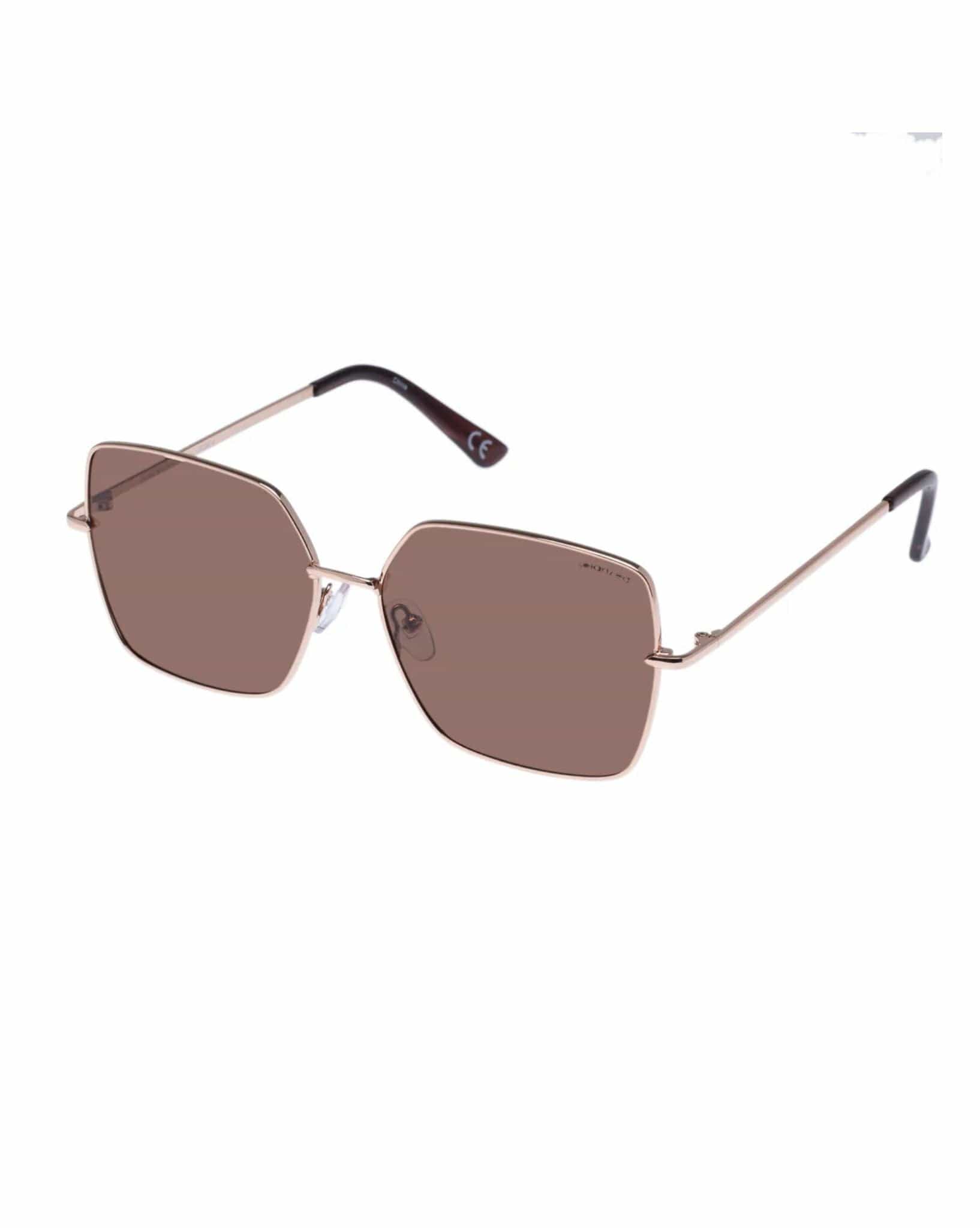 Solarized Womens Glam Square Metal Sunglasses