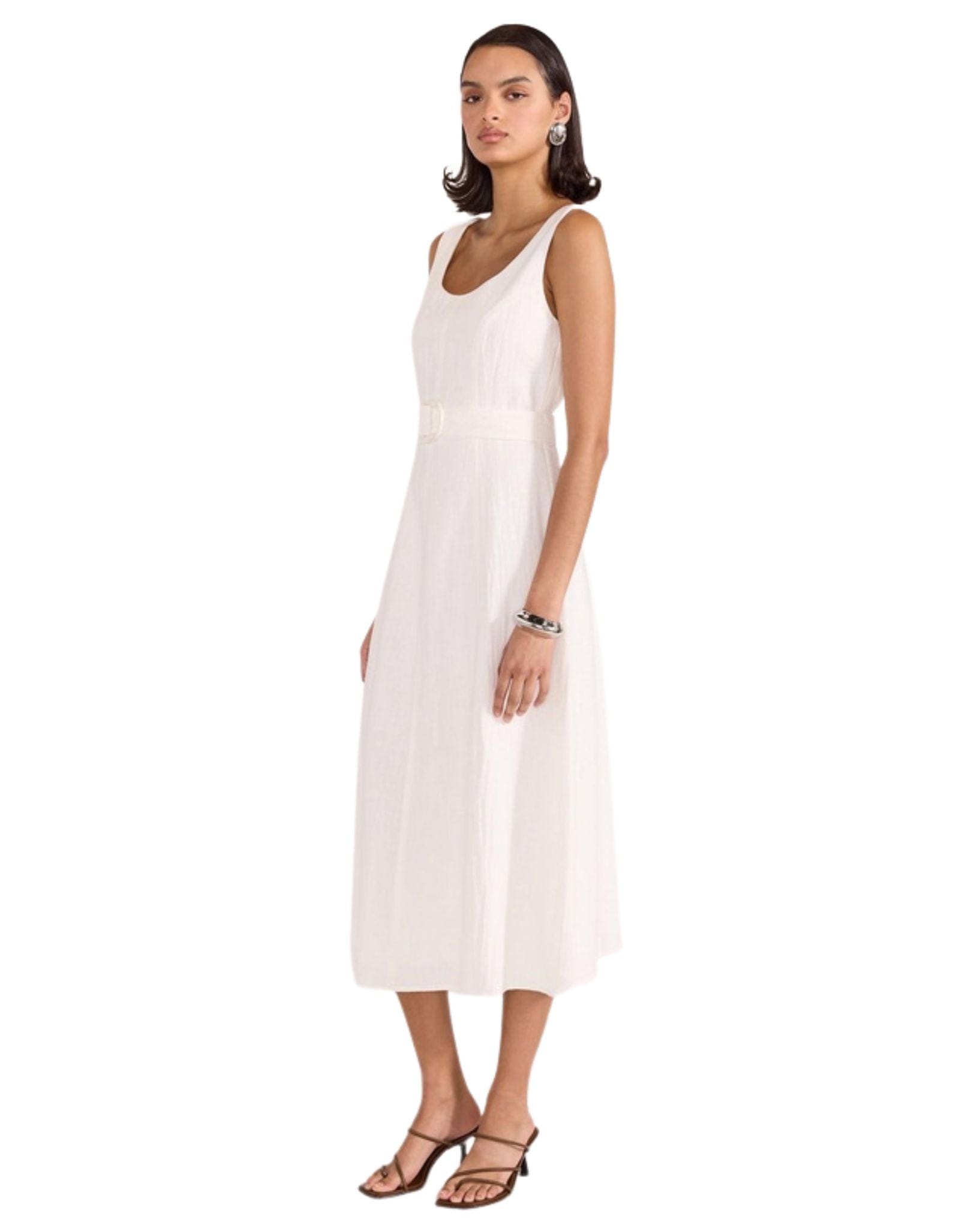 Staple the label Womens Eden Belted Midi Dress