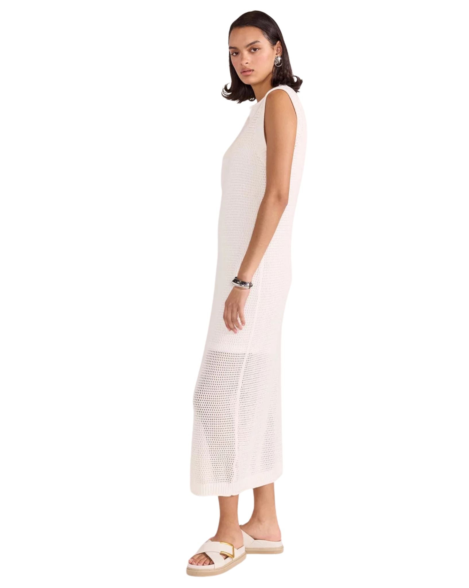 Staple the label Womens Wave Open Knit Midi Dress