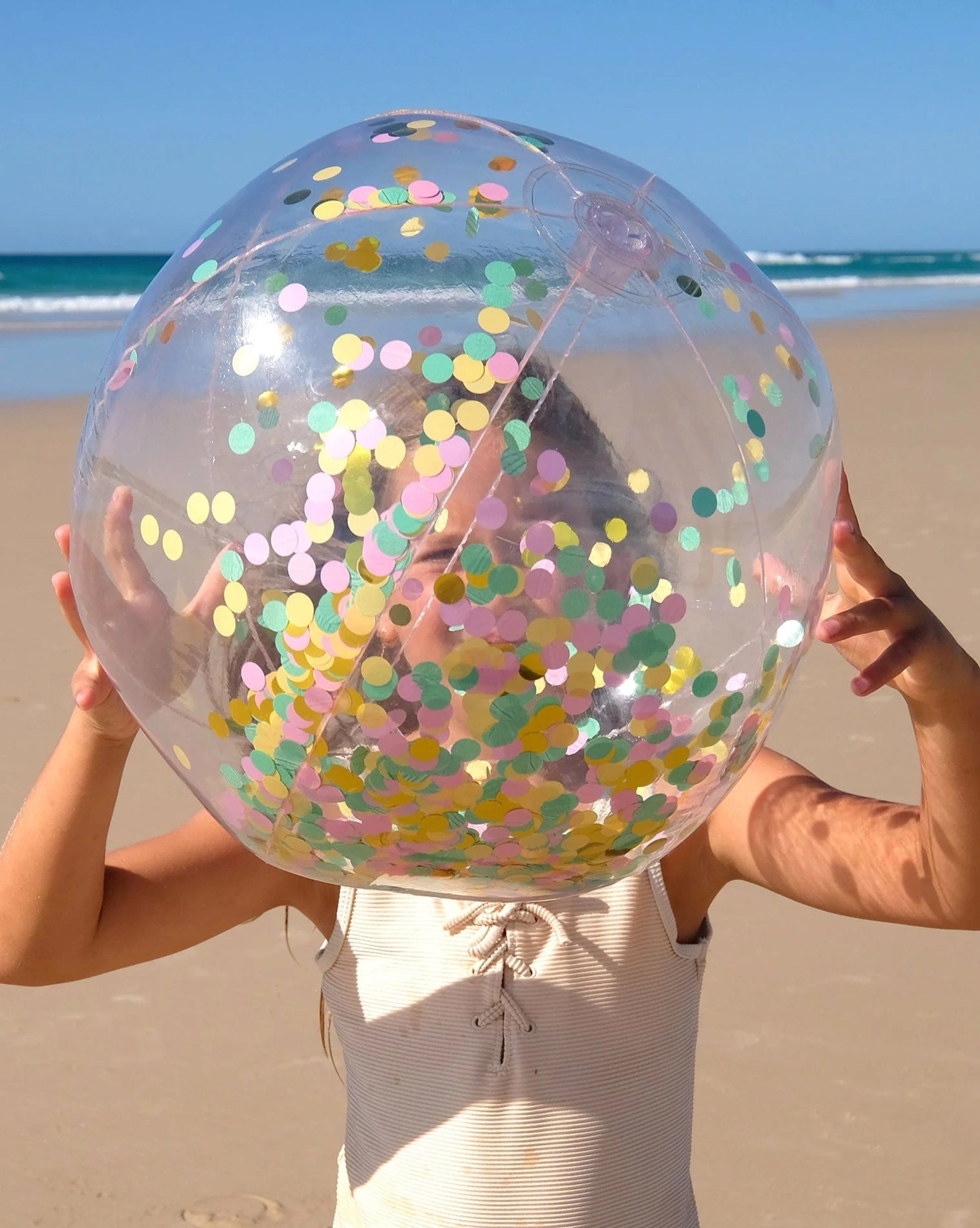 SunnyLife Inflatable Beach Ball - Confetti Multi