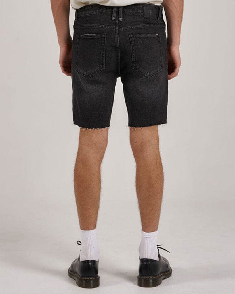 Thrills Destroyed Bones Denim Short - Smoked Black