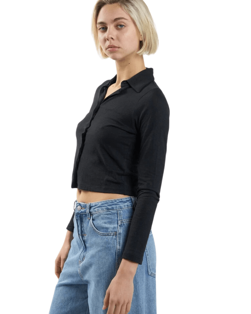 Thrills Hemp Collared Long Sleeve