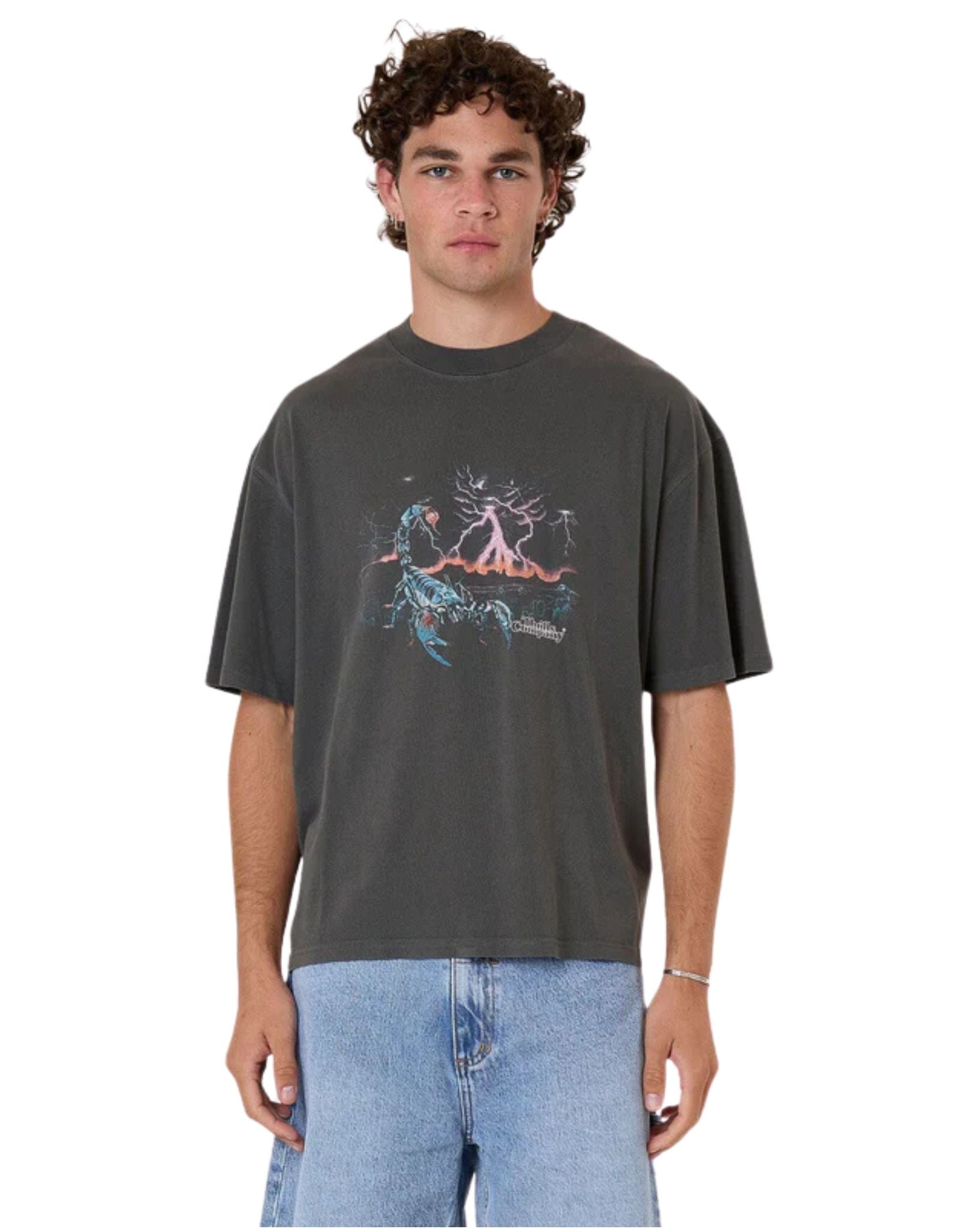 Thrills Mens Scorpion Ridge Box Fit Oversize Short Tee