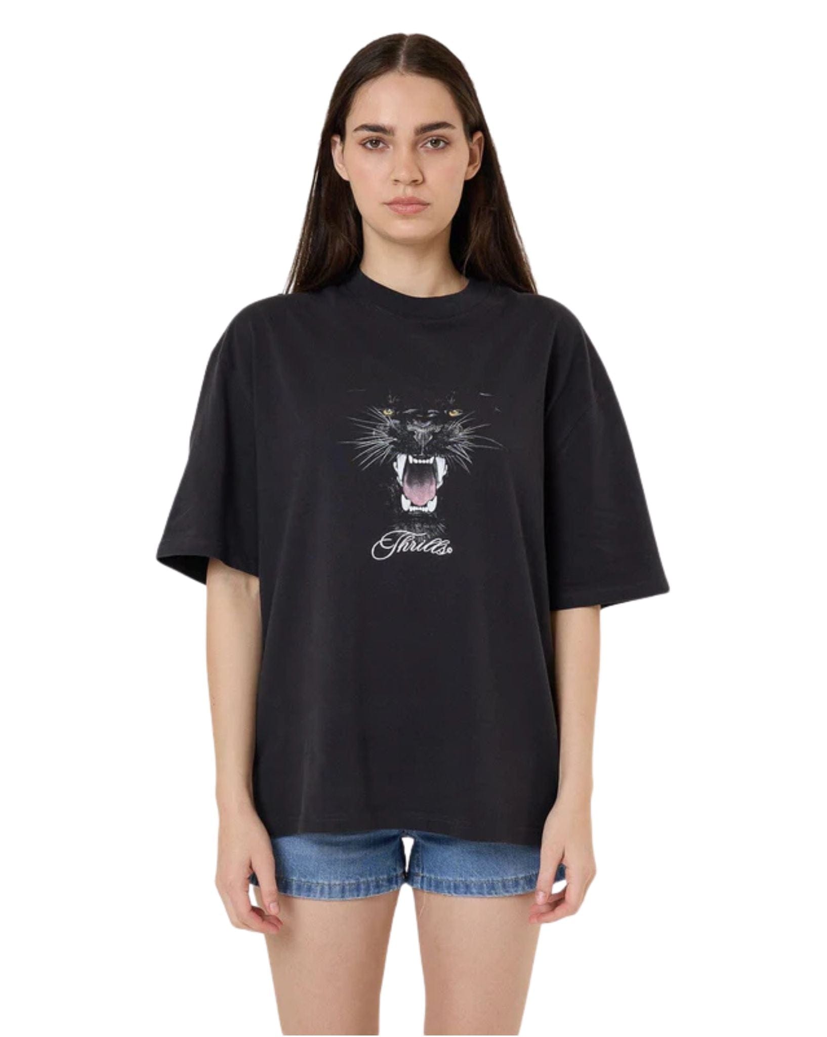 Thrills Womens Deadly Pursuit Oversized Tee