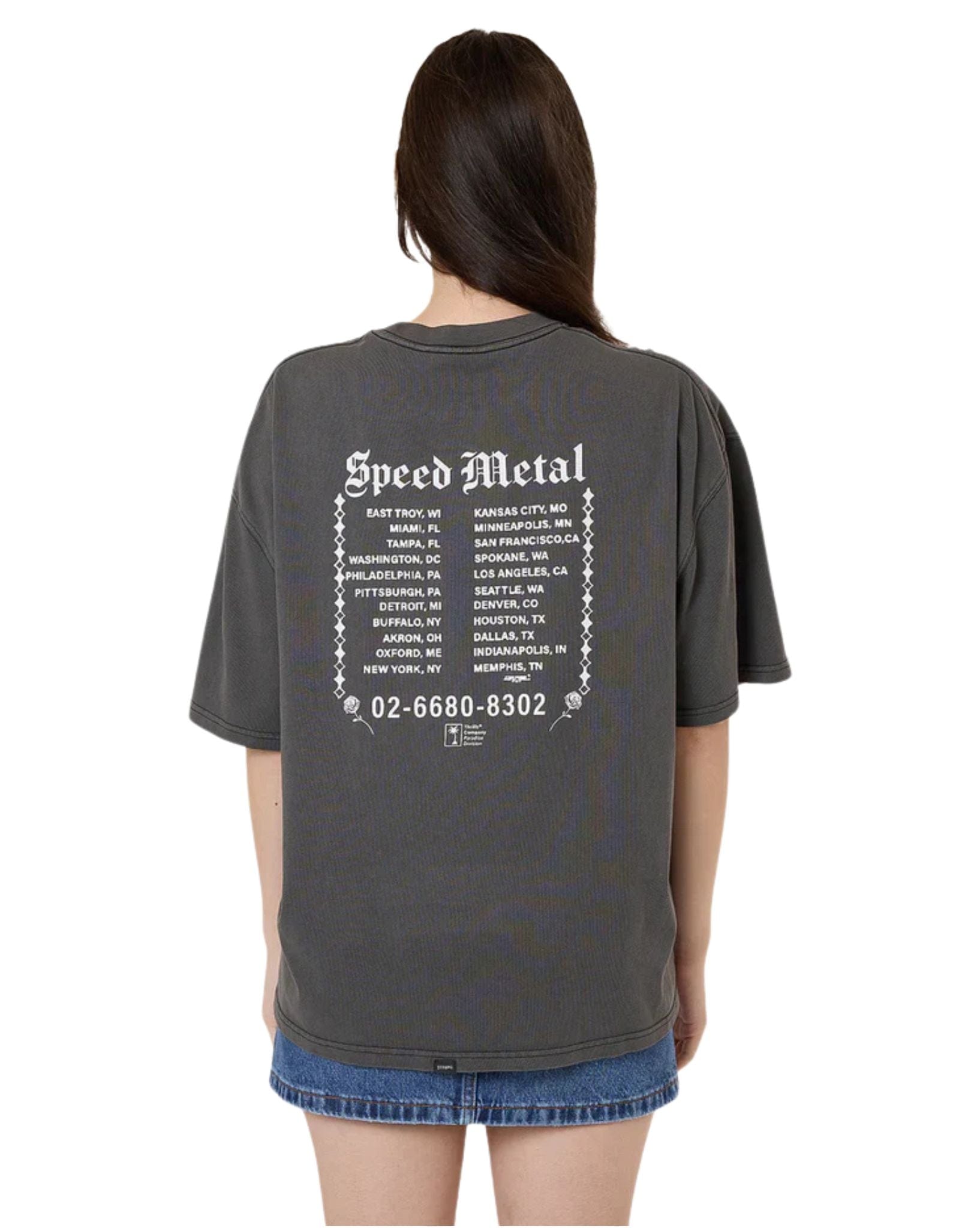 Thrills Womens Speed Metal Oversized Tee