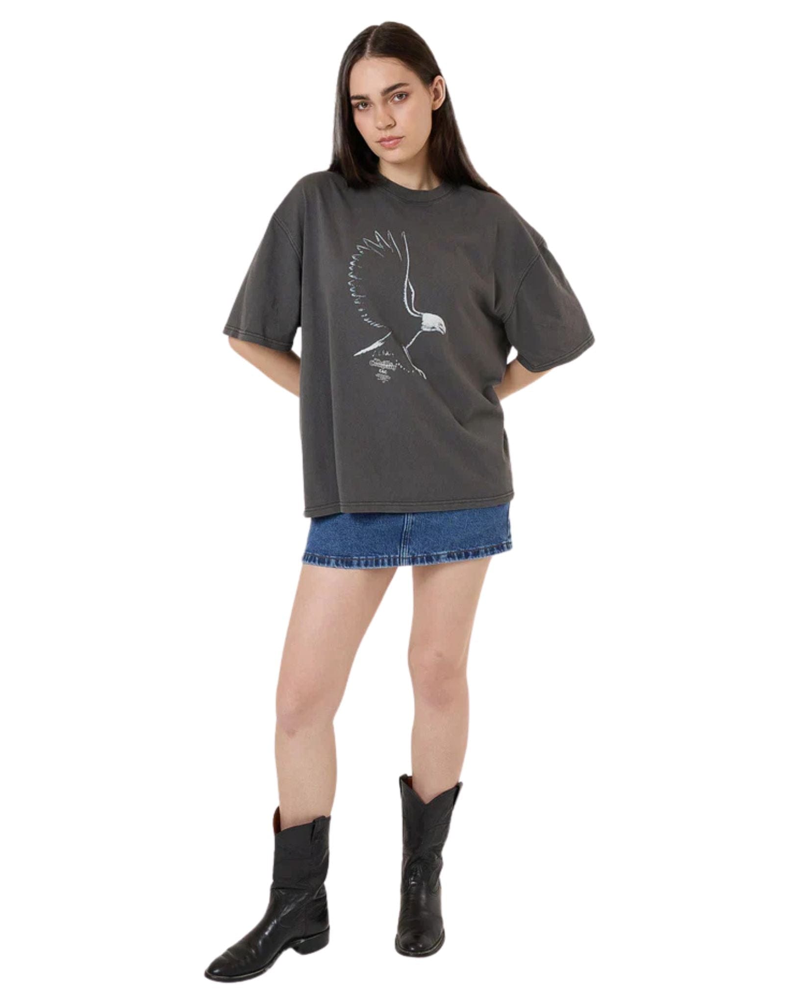 Thrills Womens Speed Metal Oversized Tee