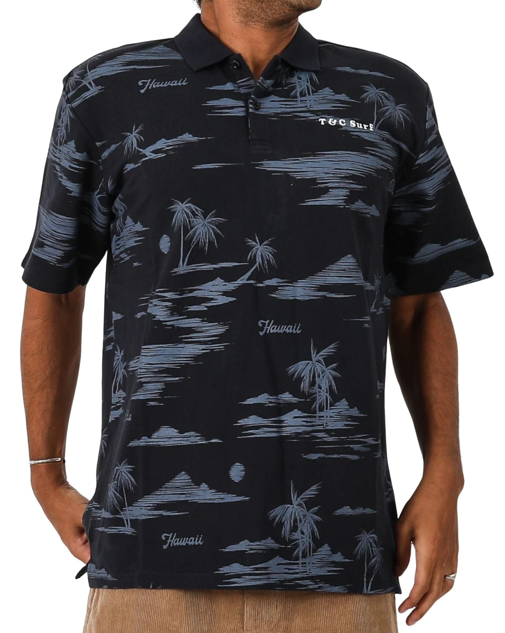 Town & Country Mens Turtle Bay S/S Polo - Navy