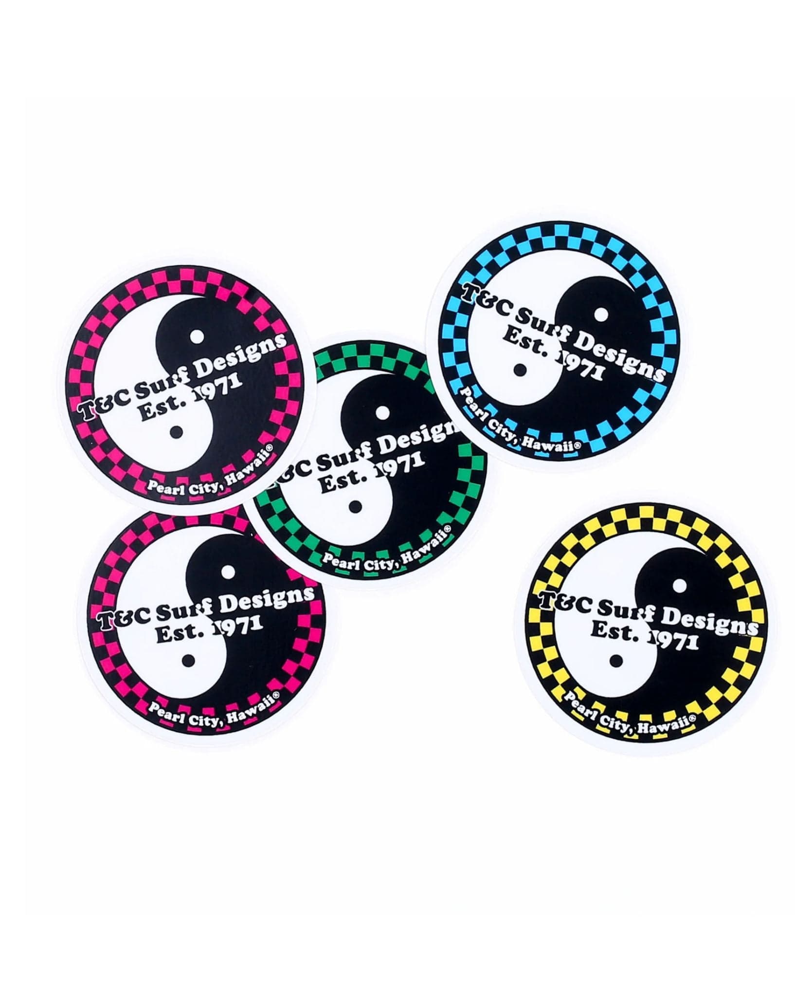 Town & Country Pearl City Checker Sticker 5 Pack