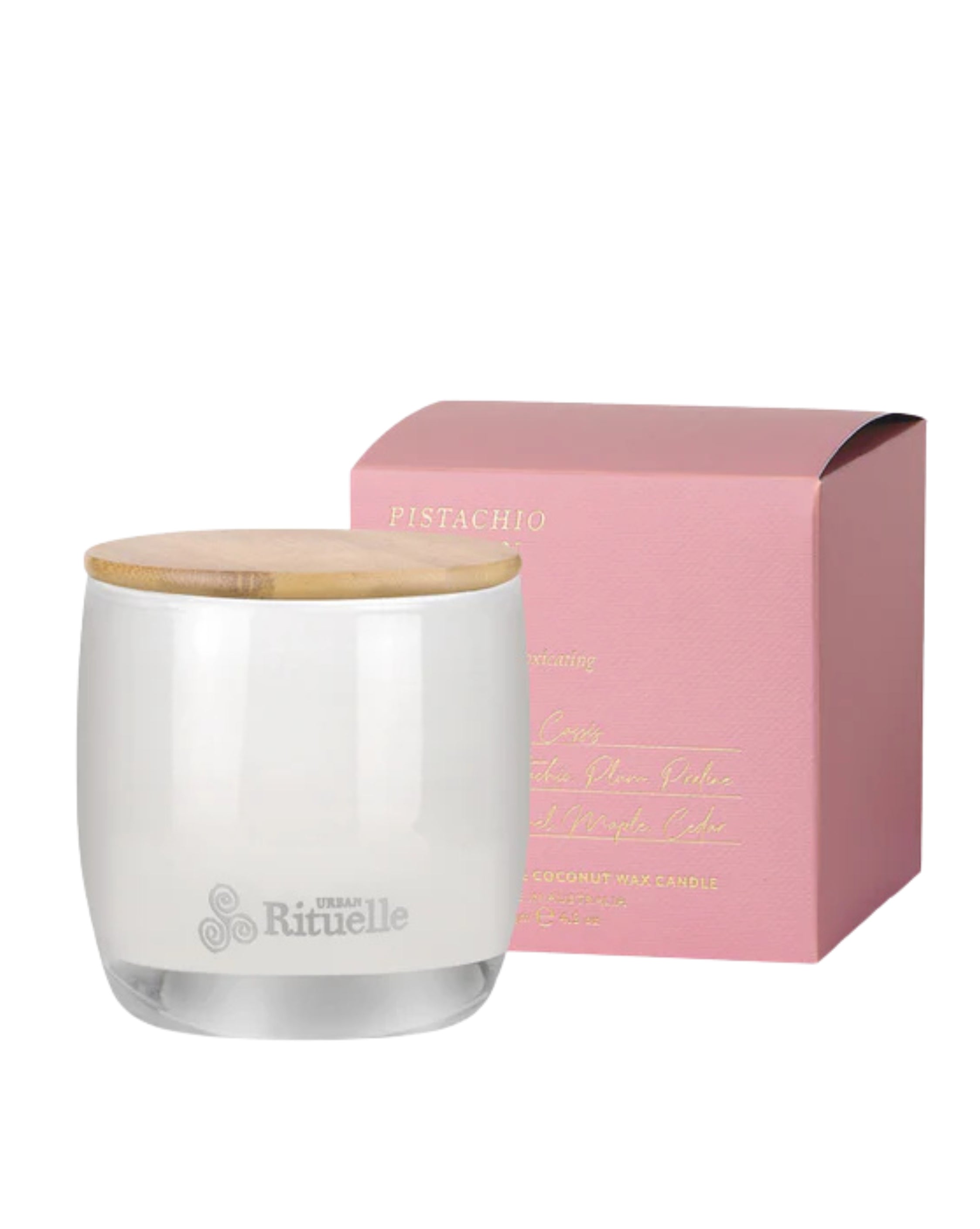 Urban Rituelle Apotheca Scented Soy Candle 140gm - Pistachio, Saffron, Praline, Maple