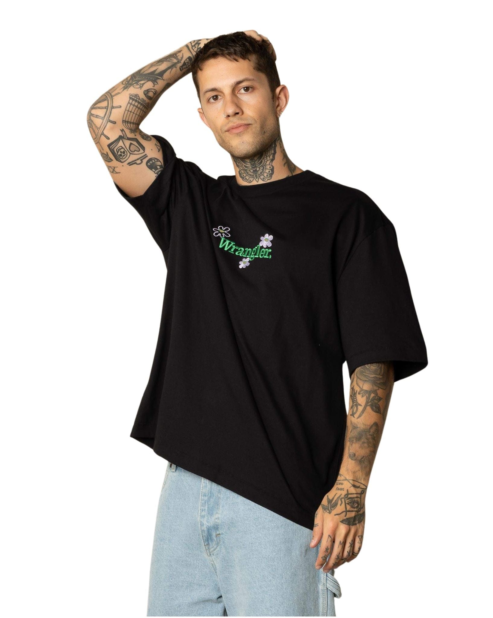 Wrangler Mens Daisies Boxcar Tee