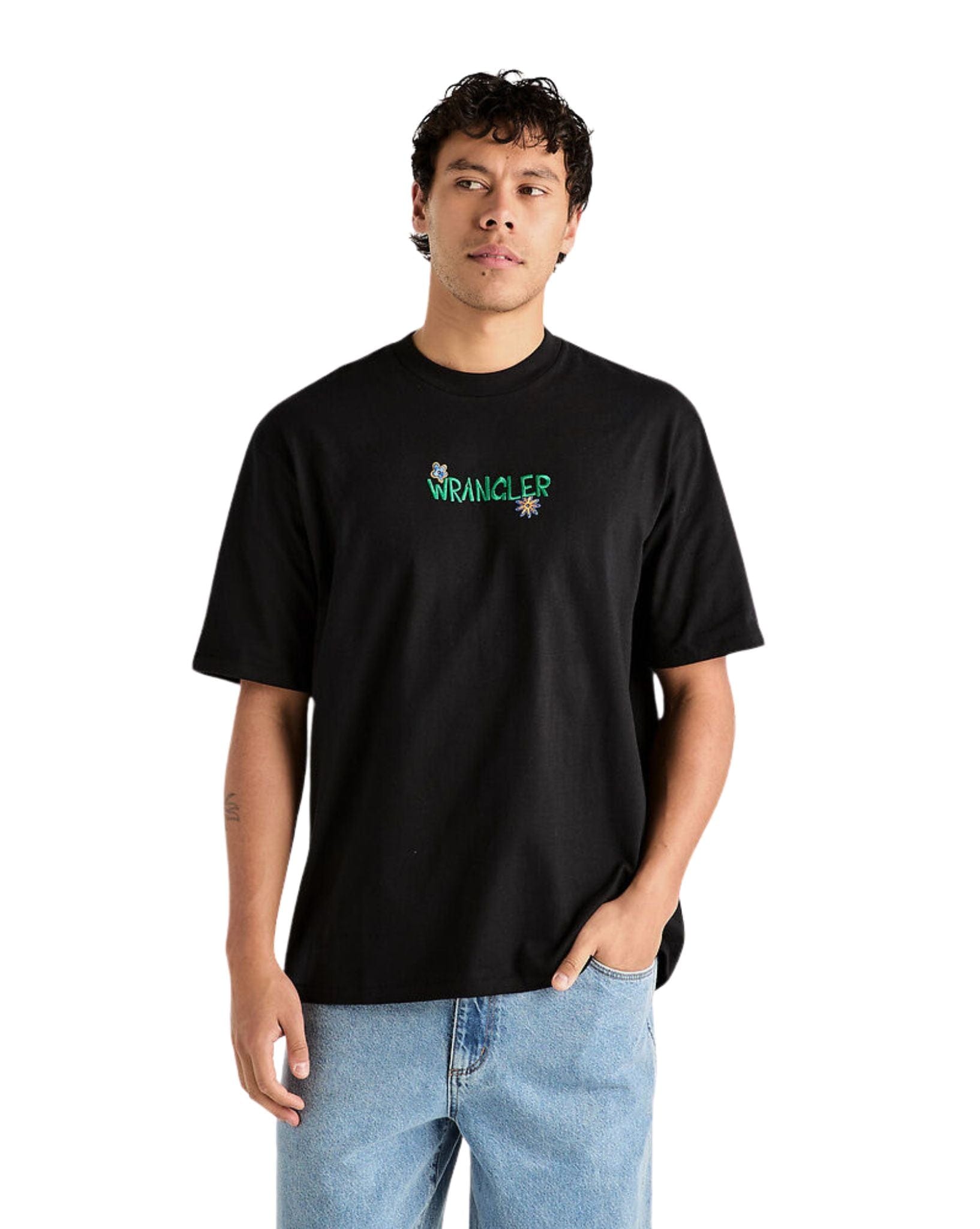 Wrangler Mens Eye Know Slacker Tee - Black