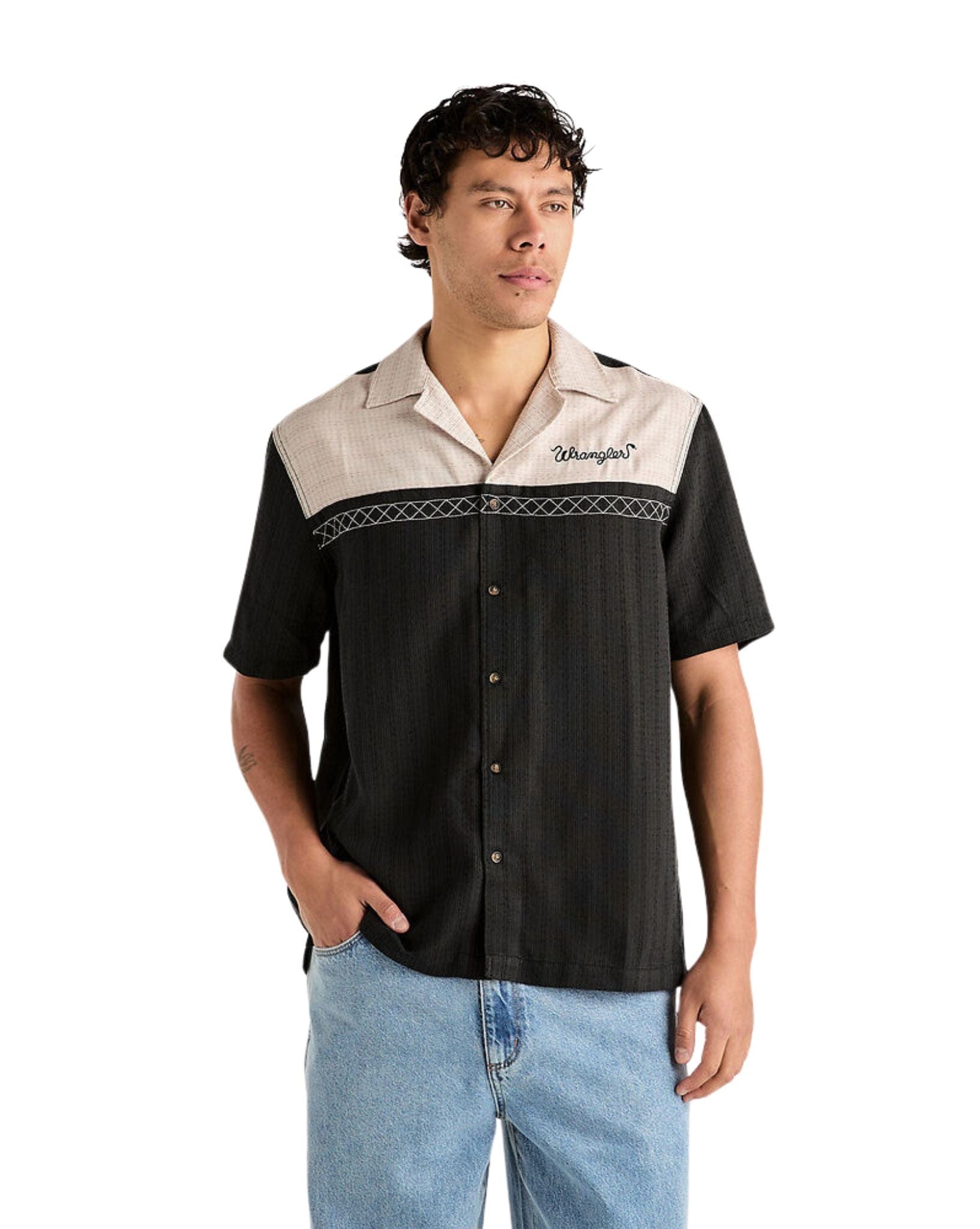 Wrangler Mens Lebowski Shirt - Black Sand