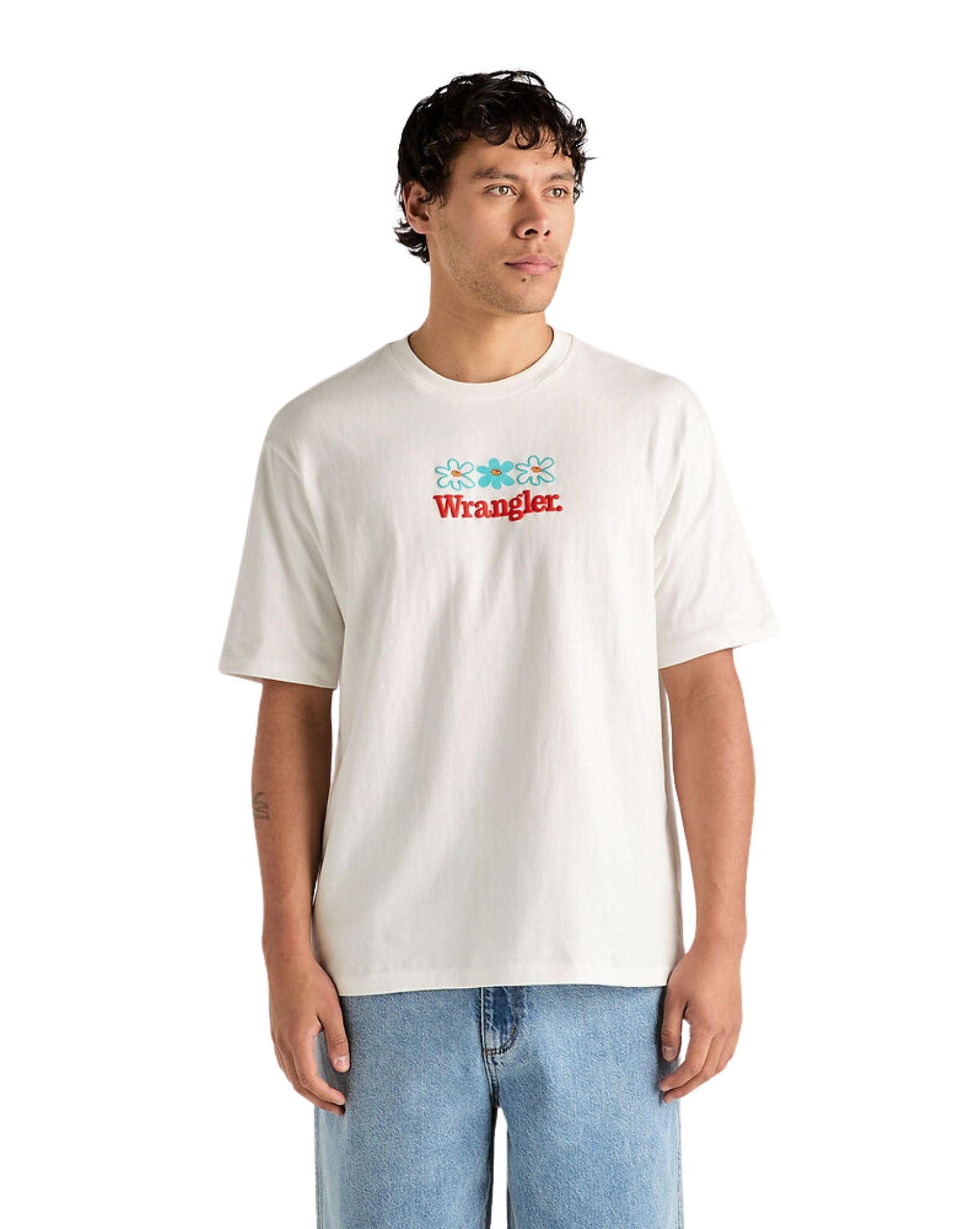 Wrangler Mens Ween Slacker Tee - Vintage White