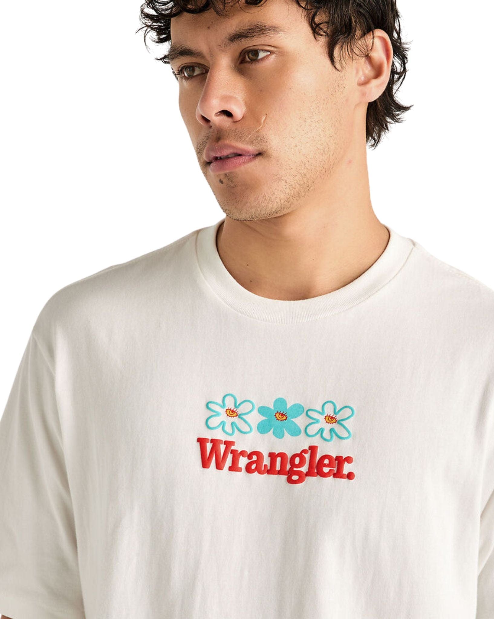 Wrangler Mens Ween Slacker Tee - Vintage White