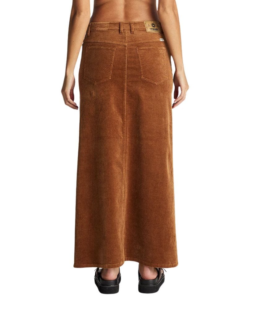 Wrangler Repair Maxi Skirt - Caramel Cord